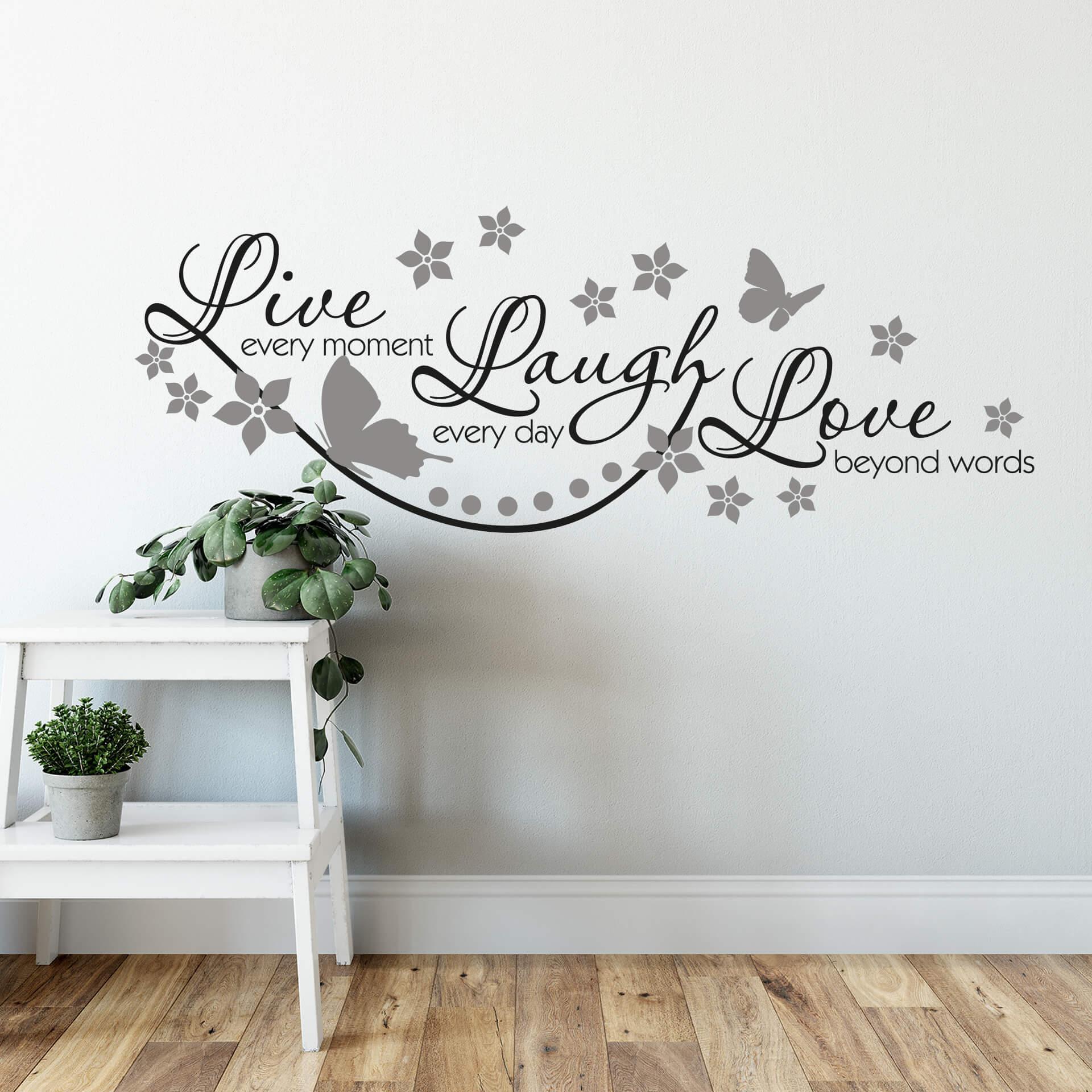 Wallsticker Live every Moment… 2 (2-farvet)