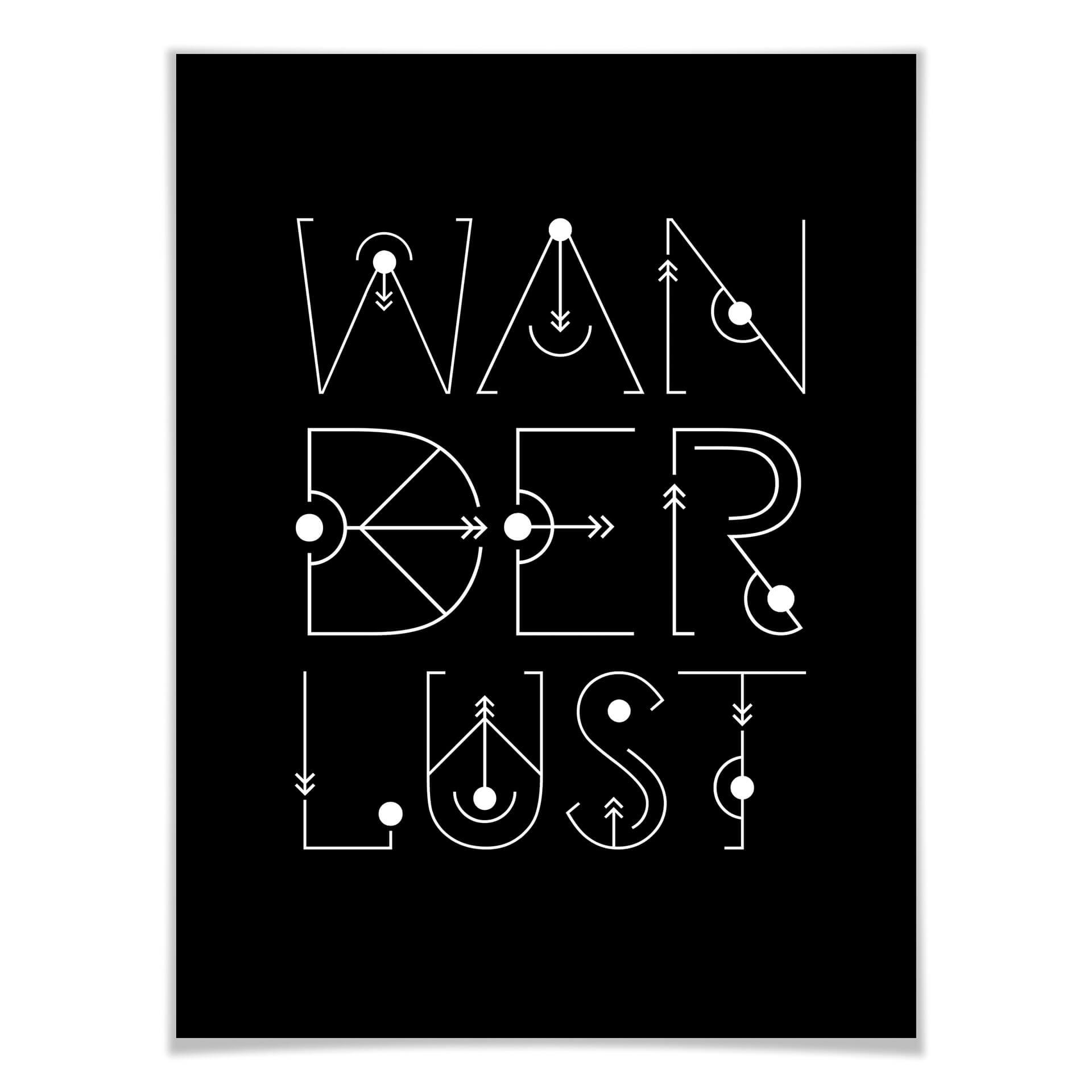 Plakat - Wanderlust Arrows