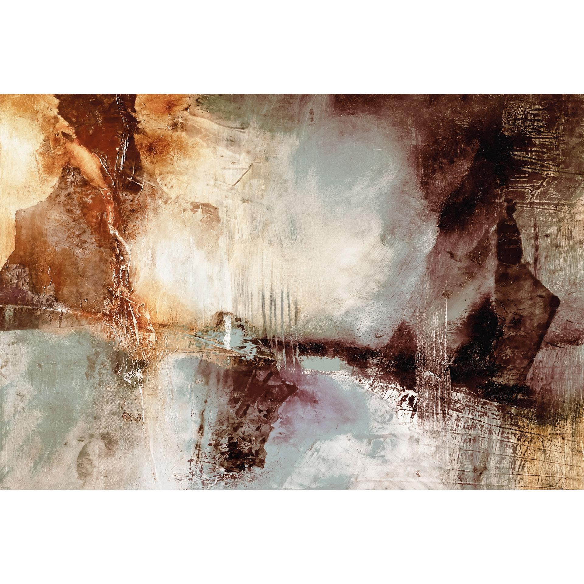Fotobehang Abstract - Gouden sporen in het mistige licht - Schmucker