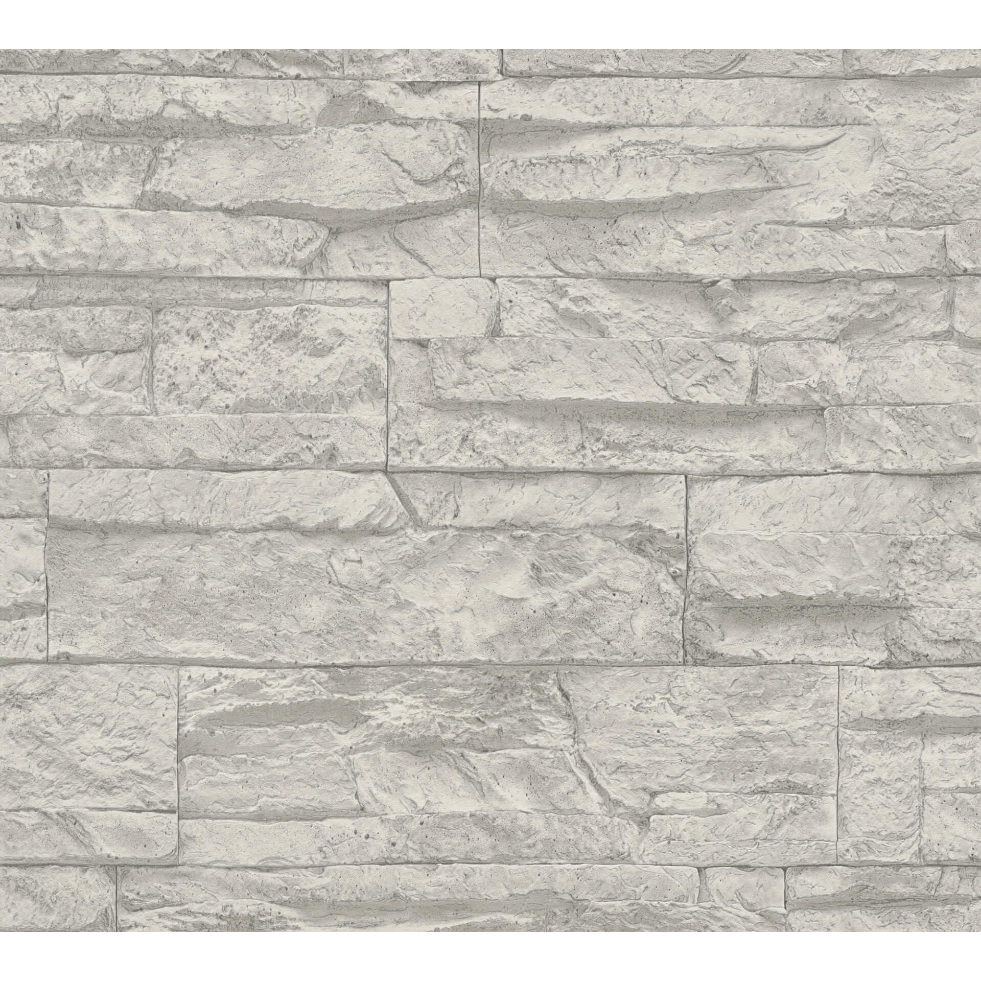 A.S. Création behang Best of Wood`n Stone 2nd Edition grijs, wit