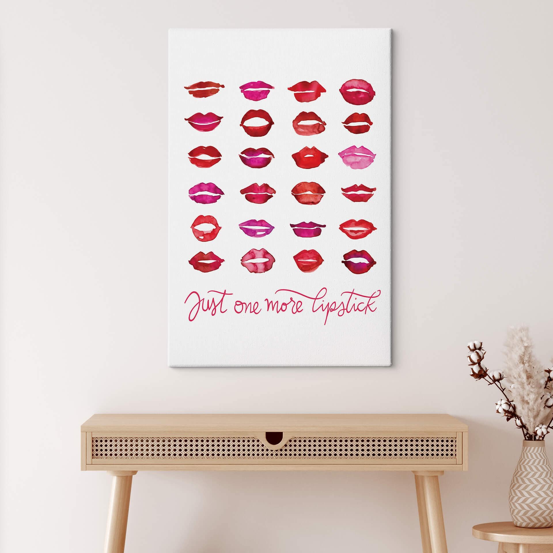 Lærredsprint - Blursbyai - Just one more Lipstick