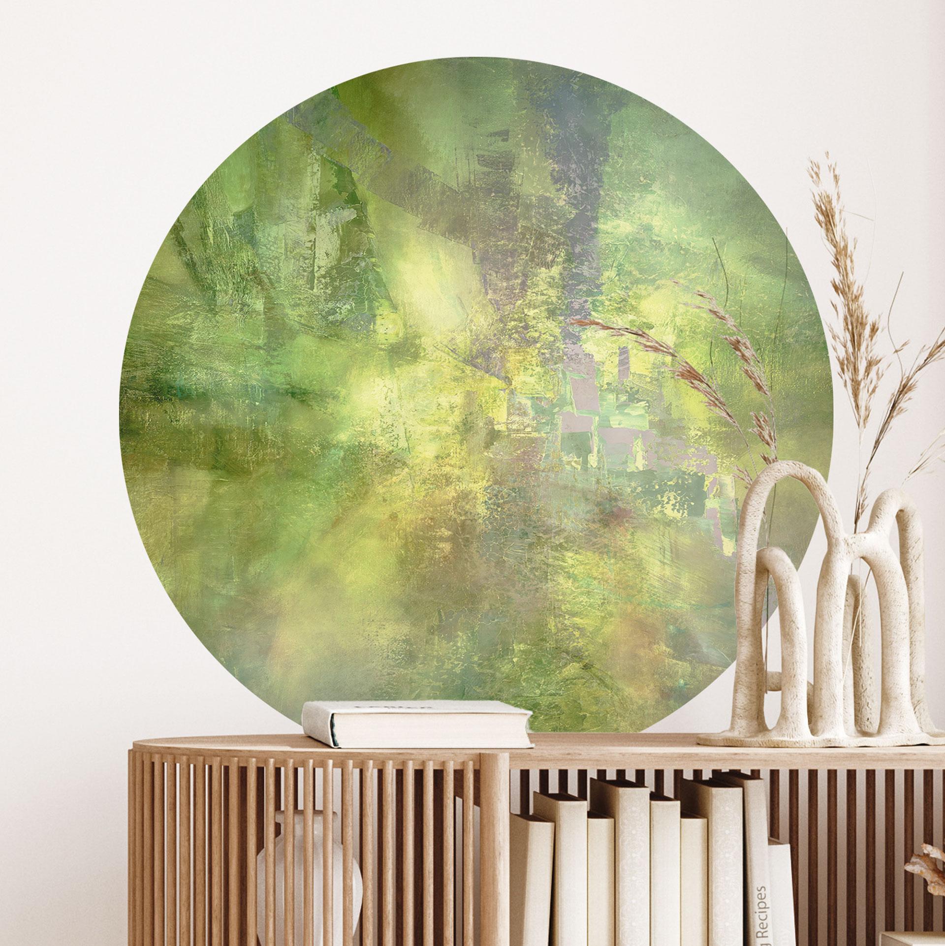 Wallsticker farvespil i guldgrøn - Schmucker - Rund