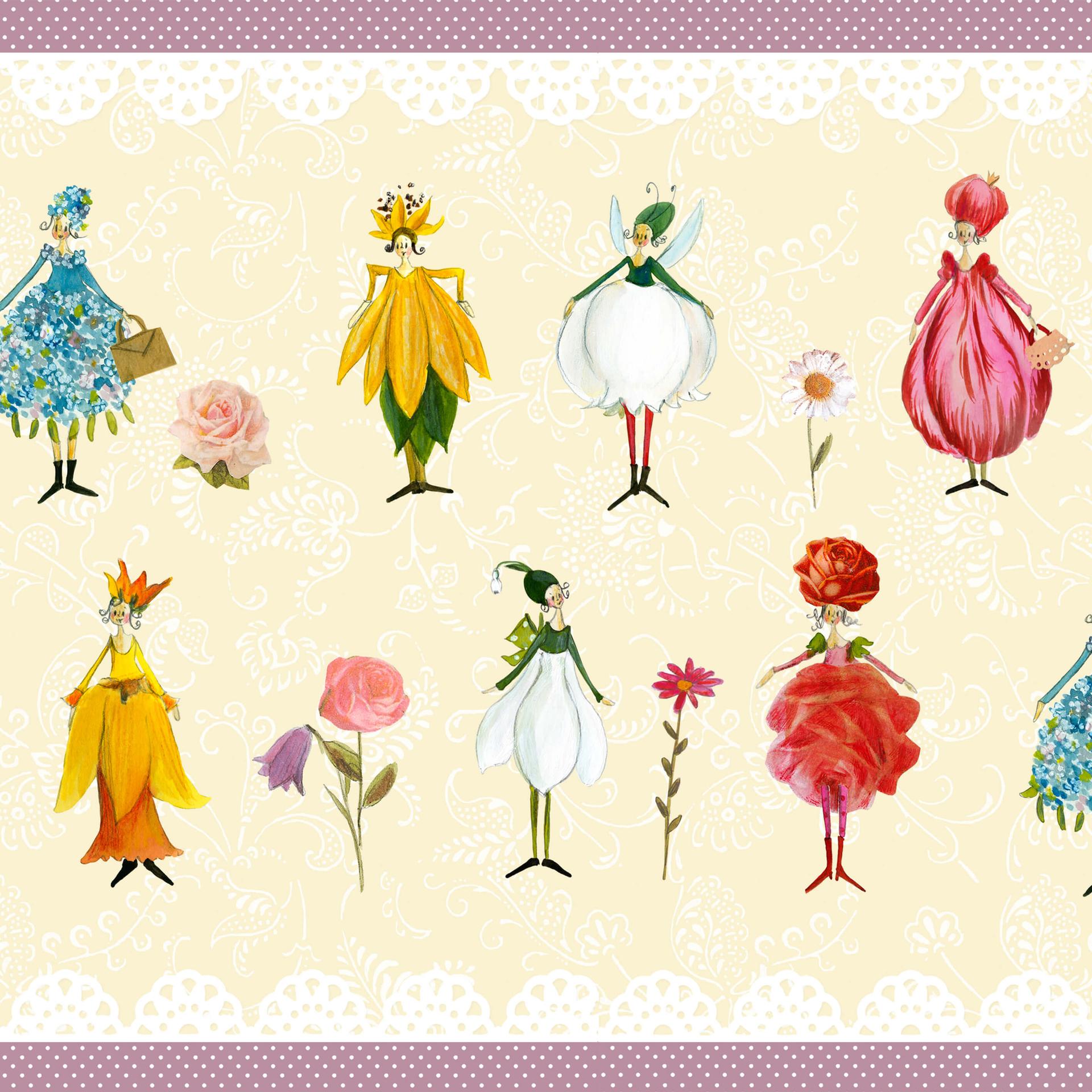 Keukenachterwand Leffler - Bloemenmeisjes