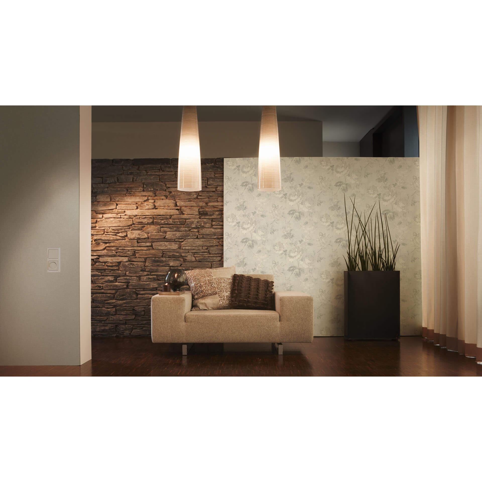 A.S. Création modern eenheidsbehang in grijs effen vliesbehang in mat licht gestructureerd