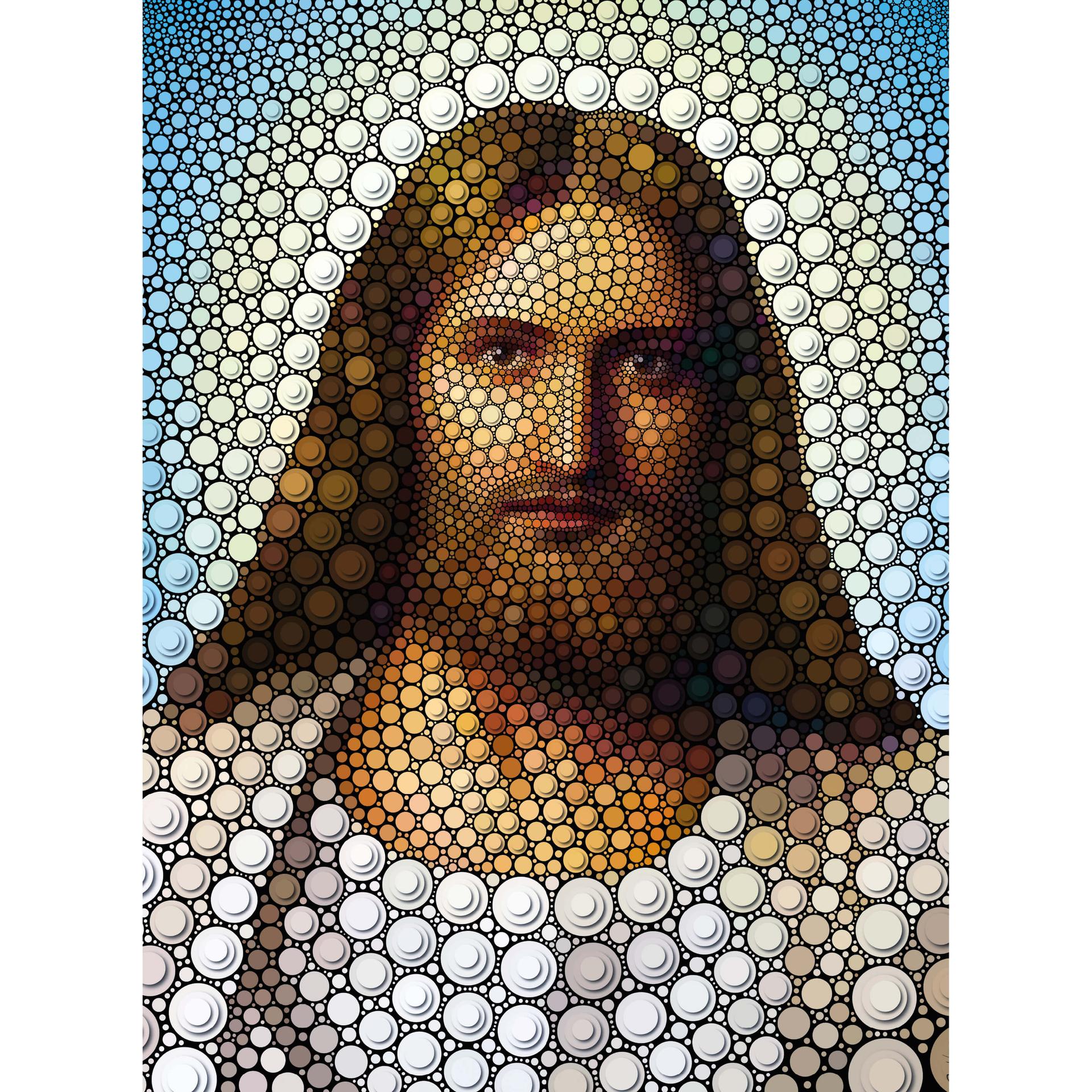 Fotobehang Ben Heine - Circlism - Jesus Christ