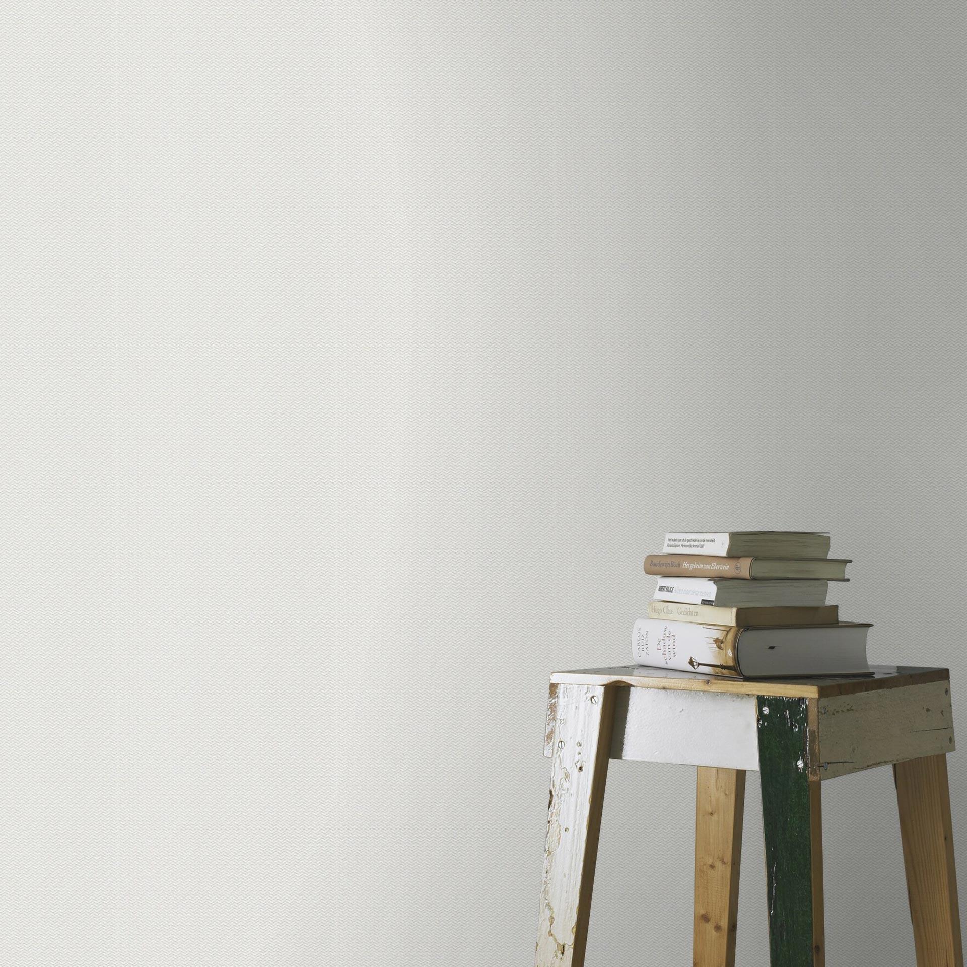 Almindeligt tapet, tekstureret non-woven tapet Bauhaus hvid