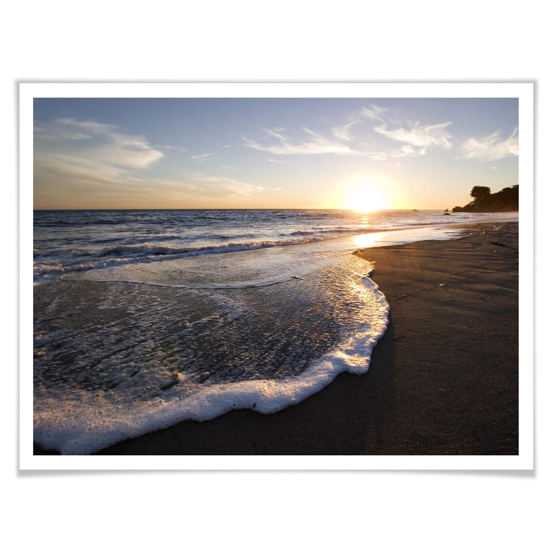 Plakat - Solnedgang ved havet