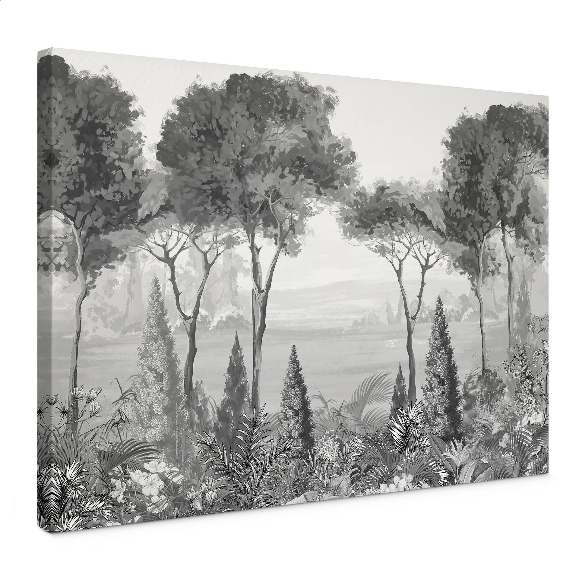 Canvas schilderij Idyllisch plantenlandschap - Ms Tiff