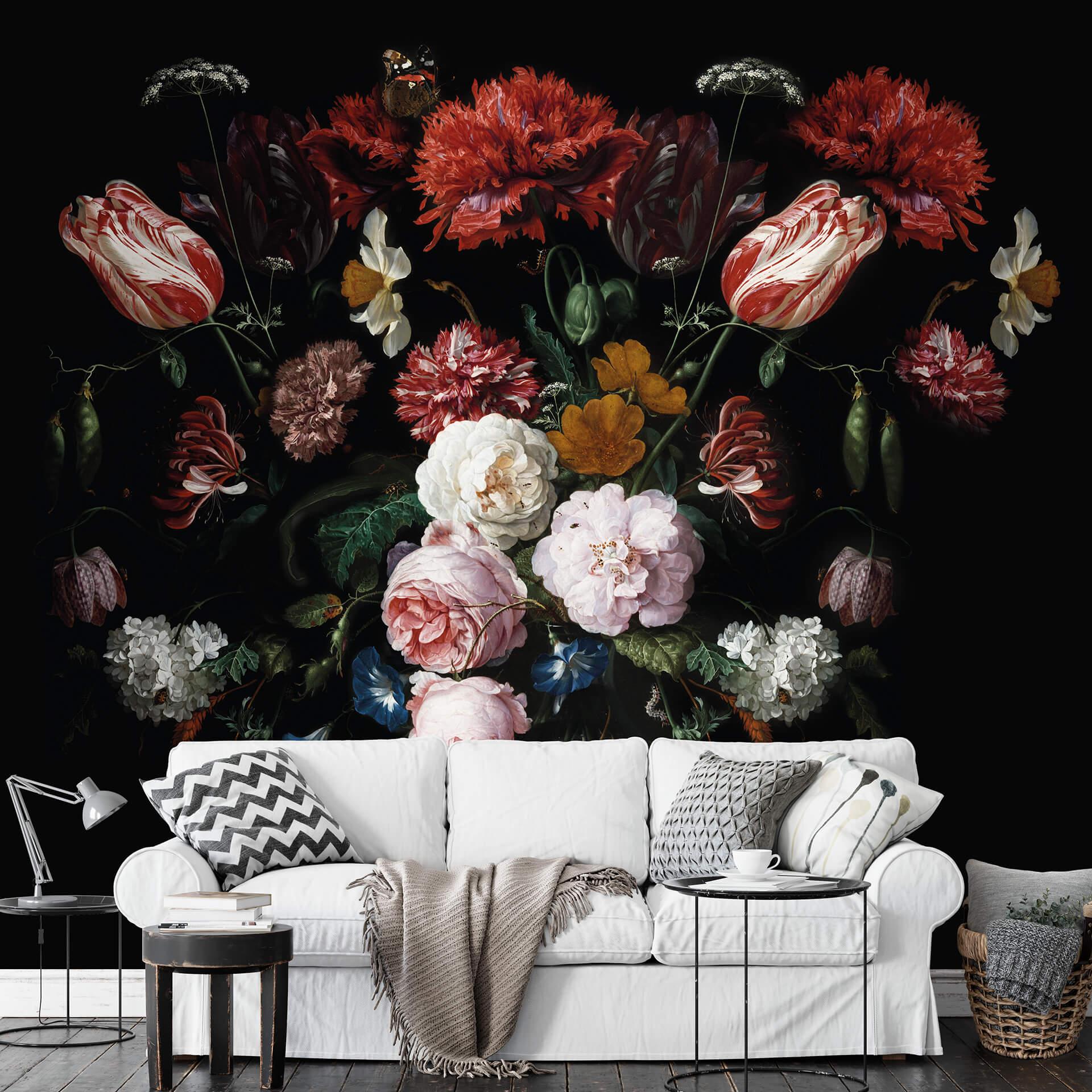 Fototapet - de Heem - Stilleben blomster i en vase - firkantet