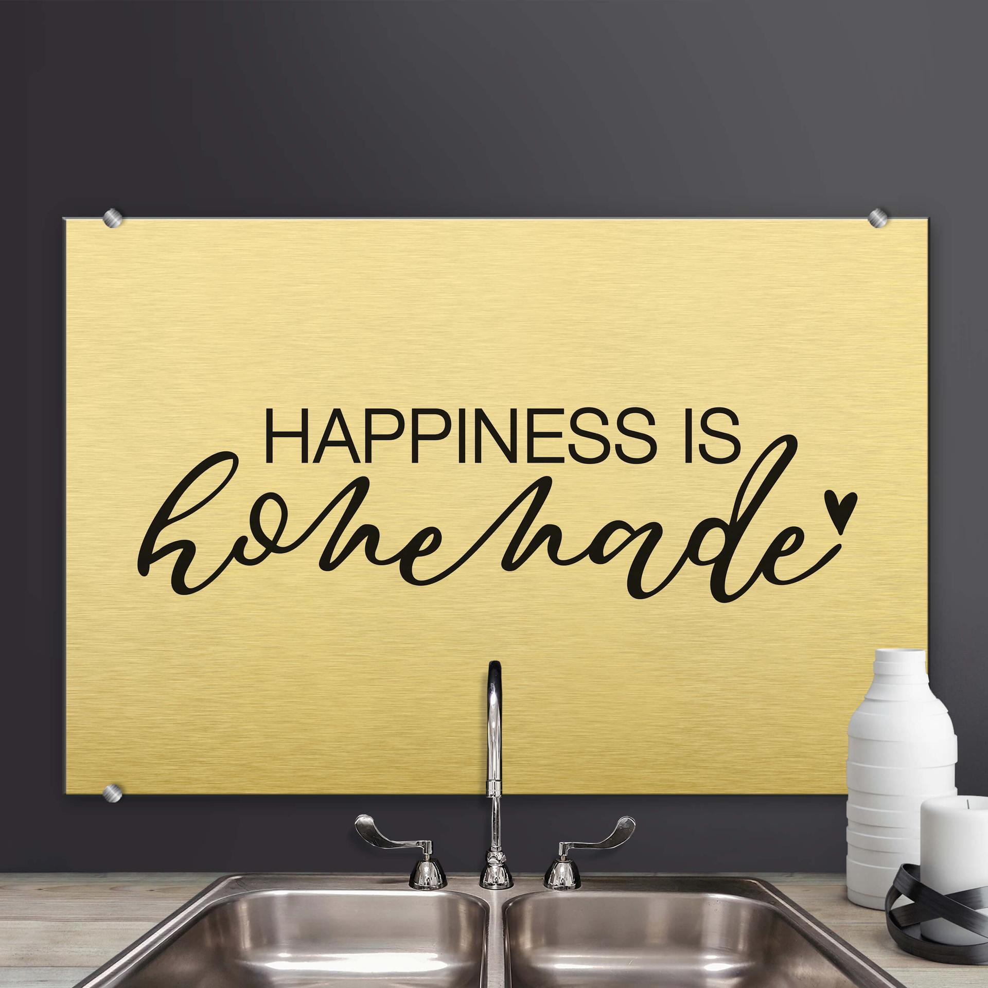 Stænkplade - Happiness is homemade - AluDibond
