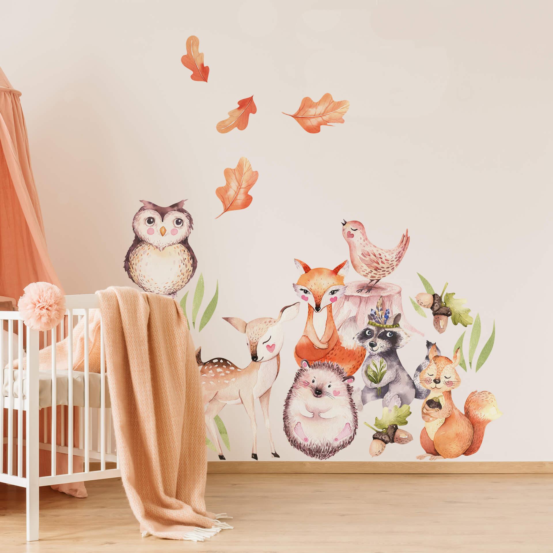 Muursticker Set Kvilis - Lieve Bosdiertjes