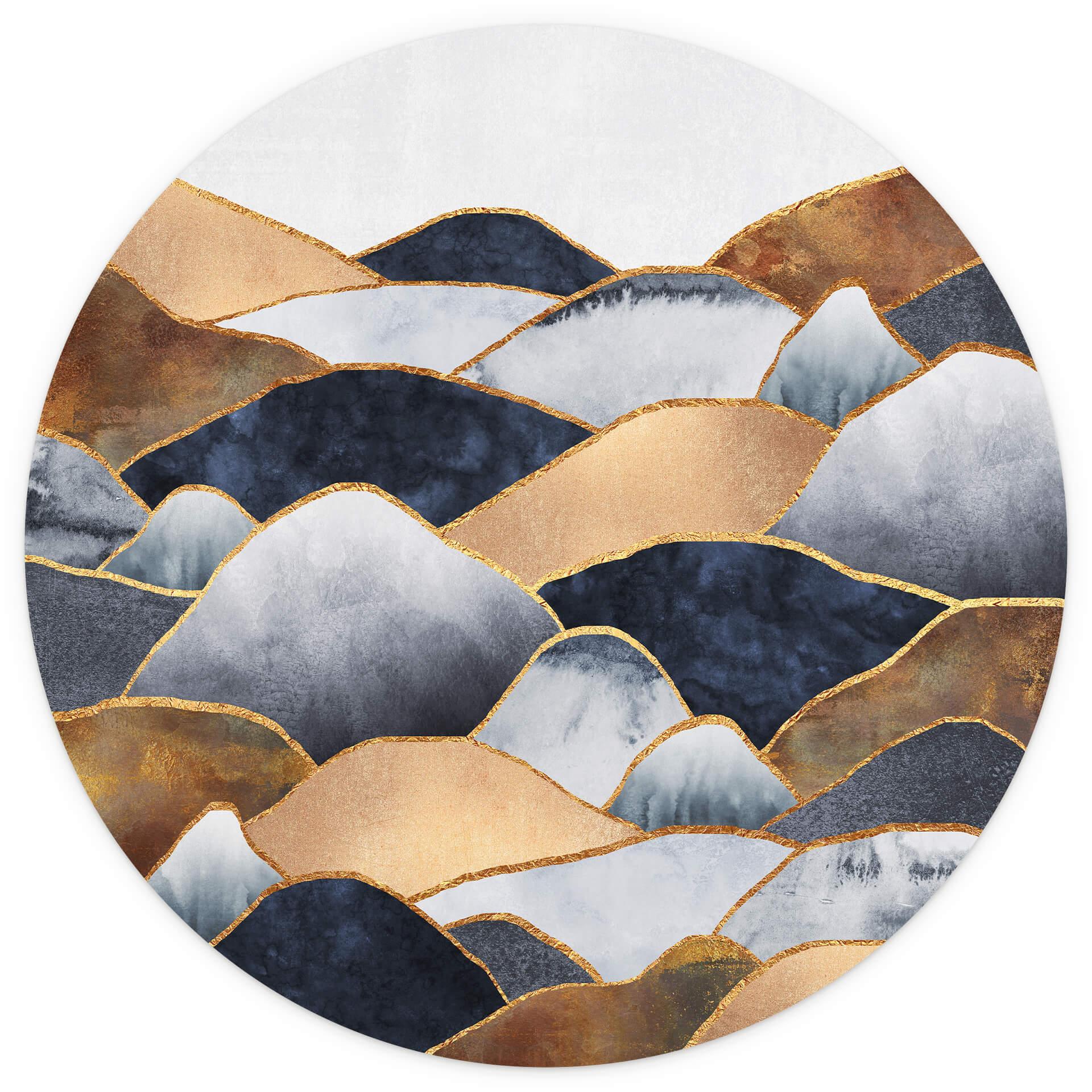 Behangcirkel Fredriksson - Golden Hills - vliesbehang/zelfklevend vliesbehang