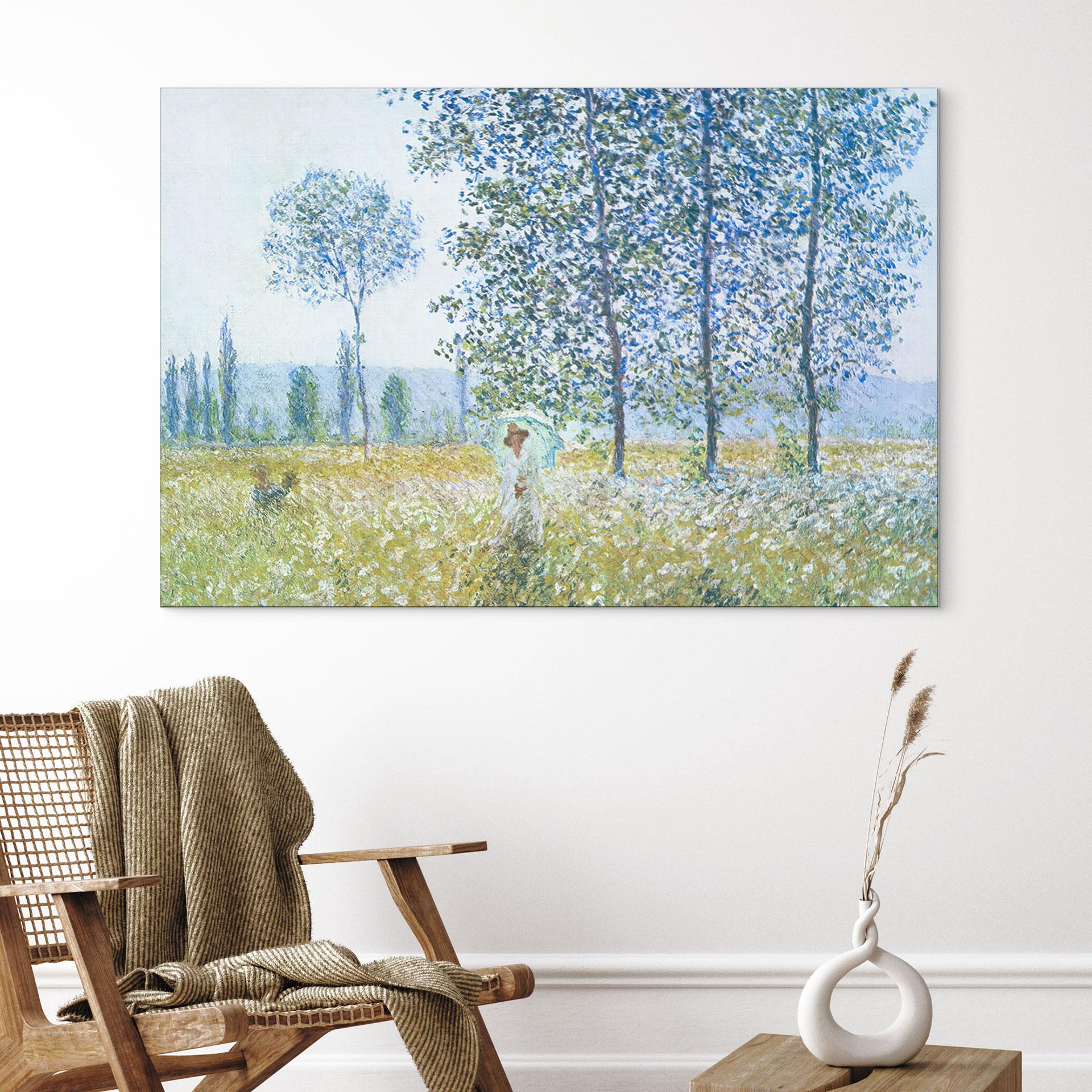 Billede Monet - Marker om foråret – print på aluminium (Alu-Dibond)