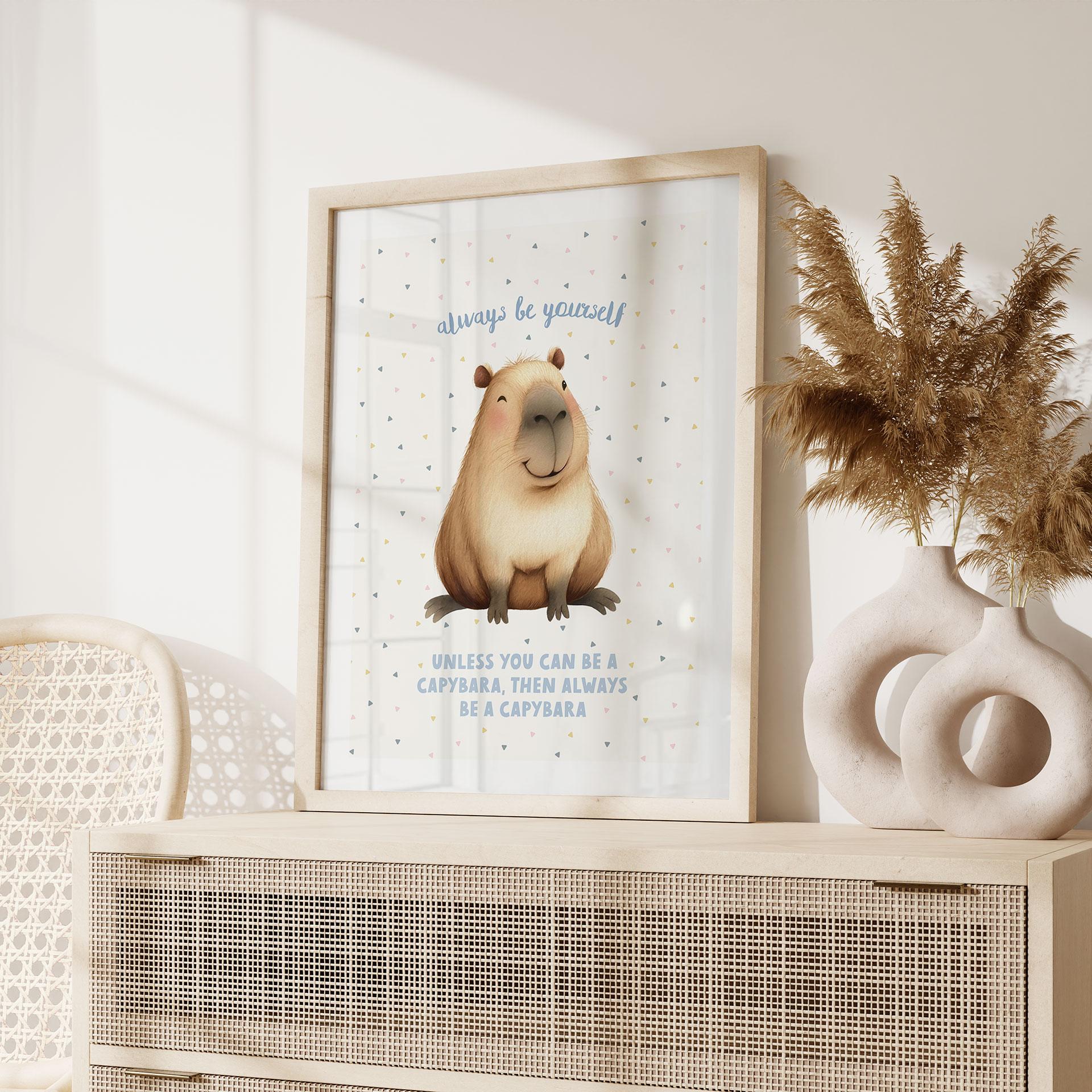 Plakat Sweet Capybara - Vær altid dig selv