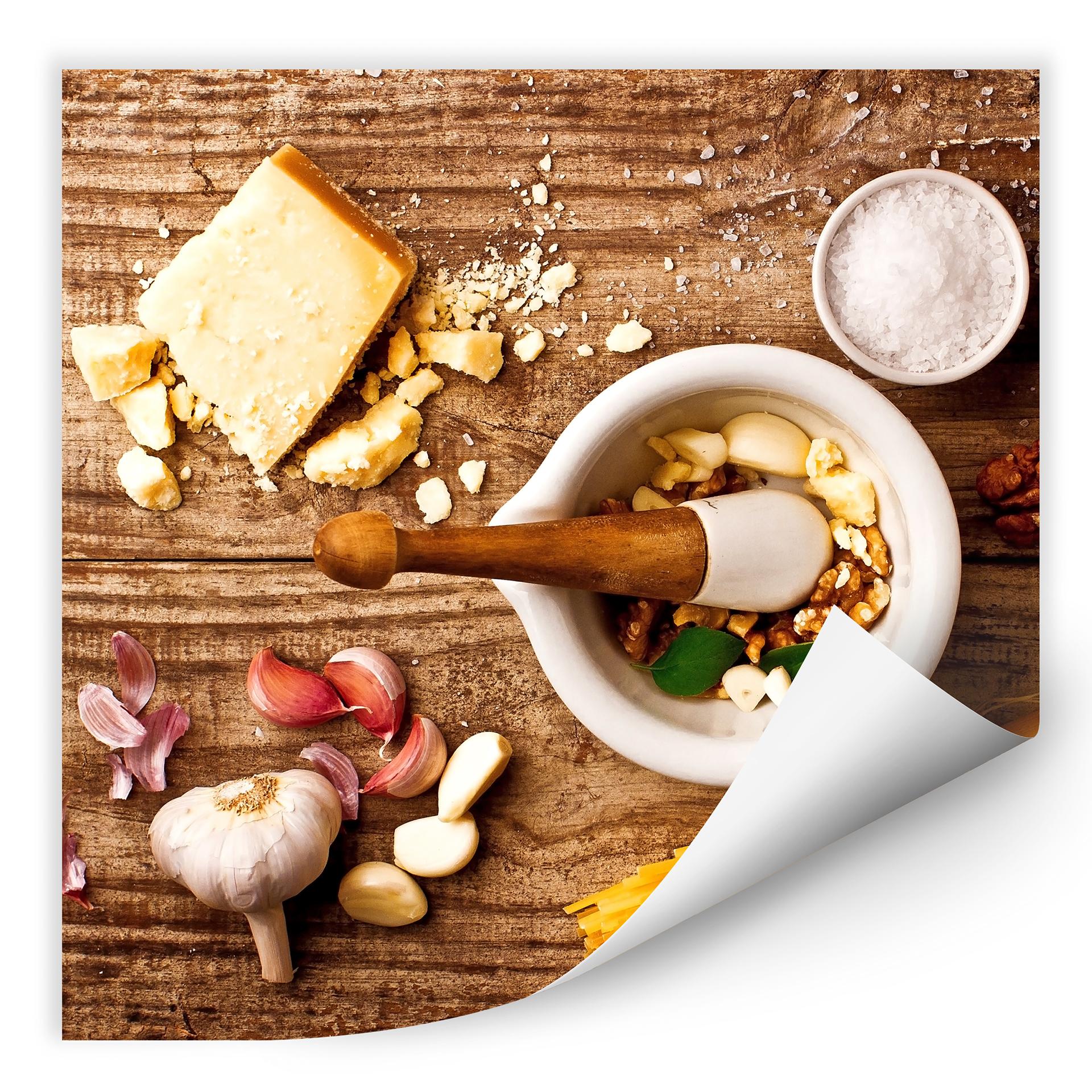 Wallprint Laercio - Pesto Rezept - quadratisch