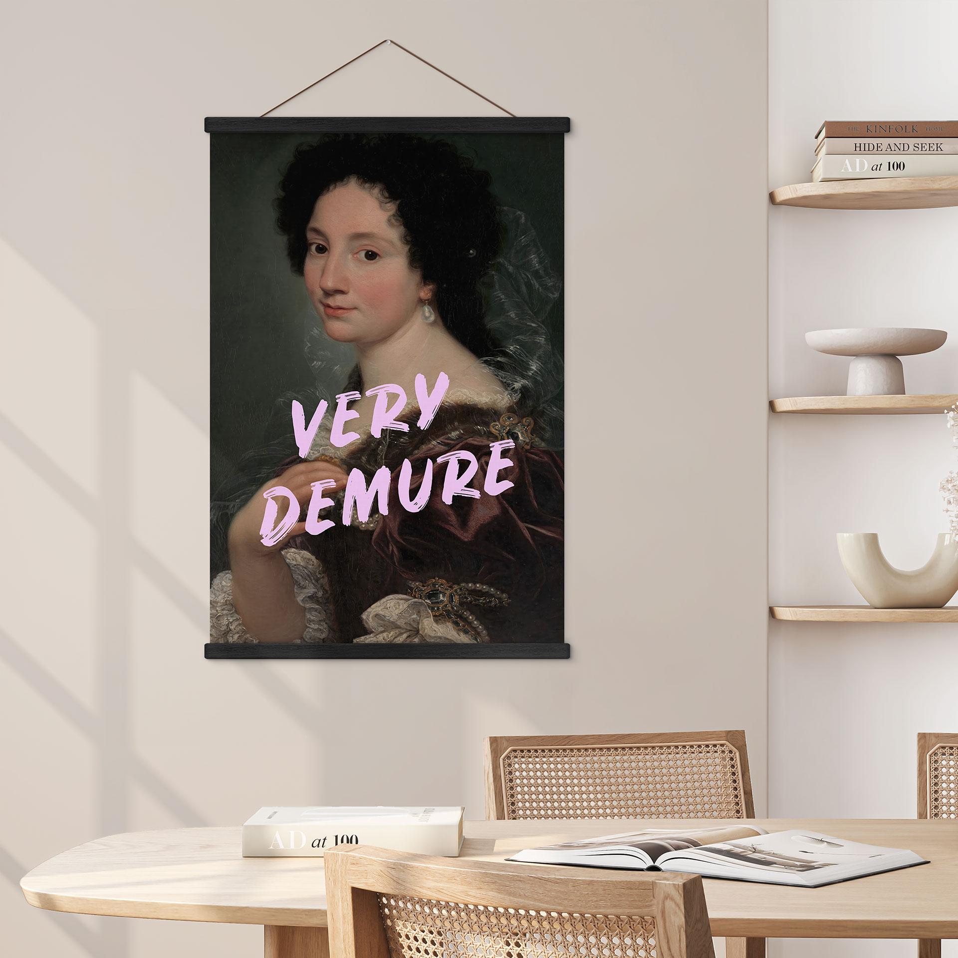 Tekstil plakat Baroque Beauty: Very Demure - Grace Digital Art