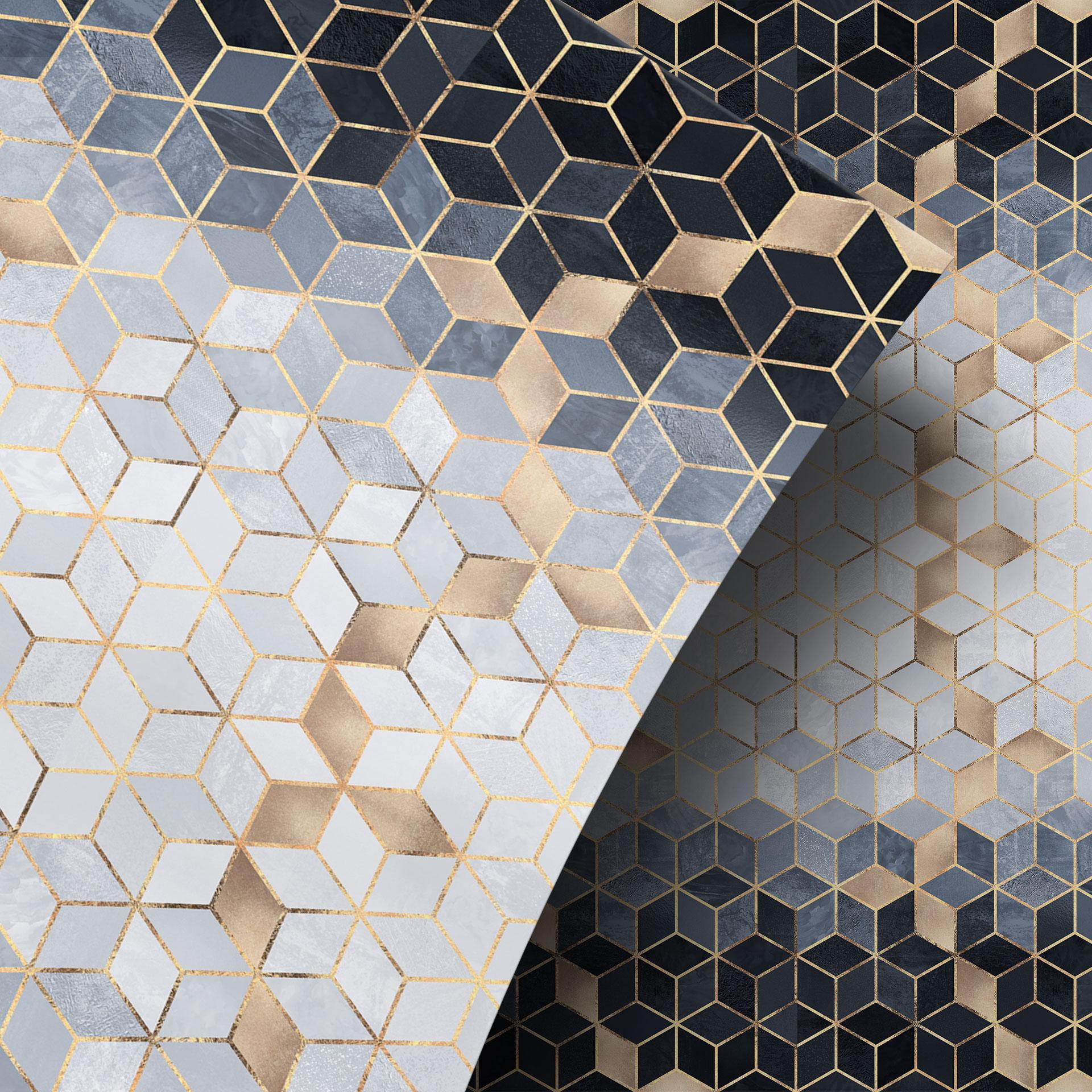 Møbelfolie Fredriksson - Blå geometri