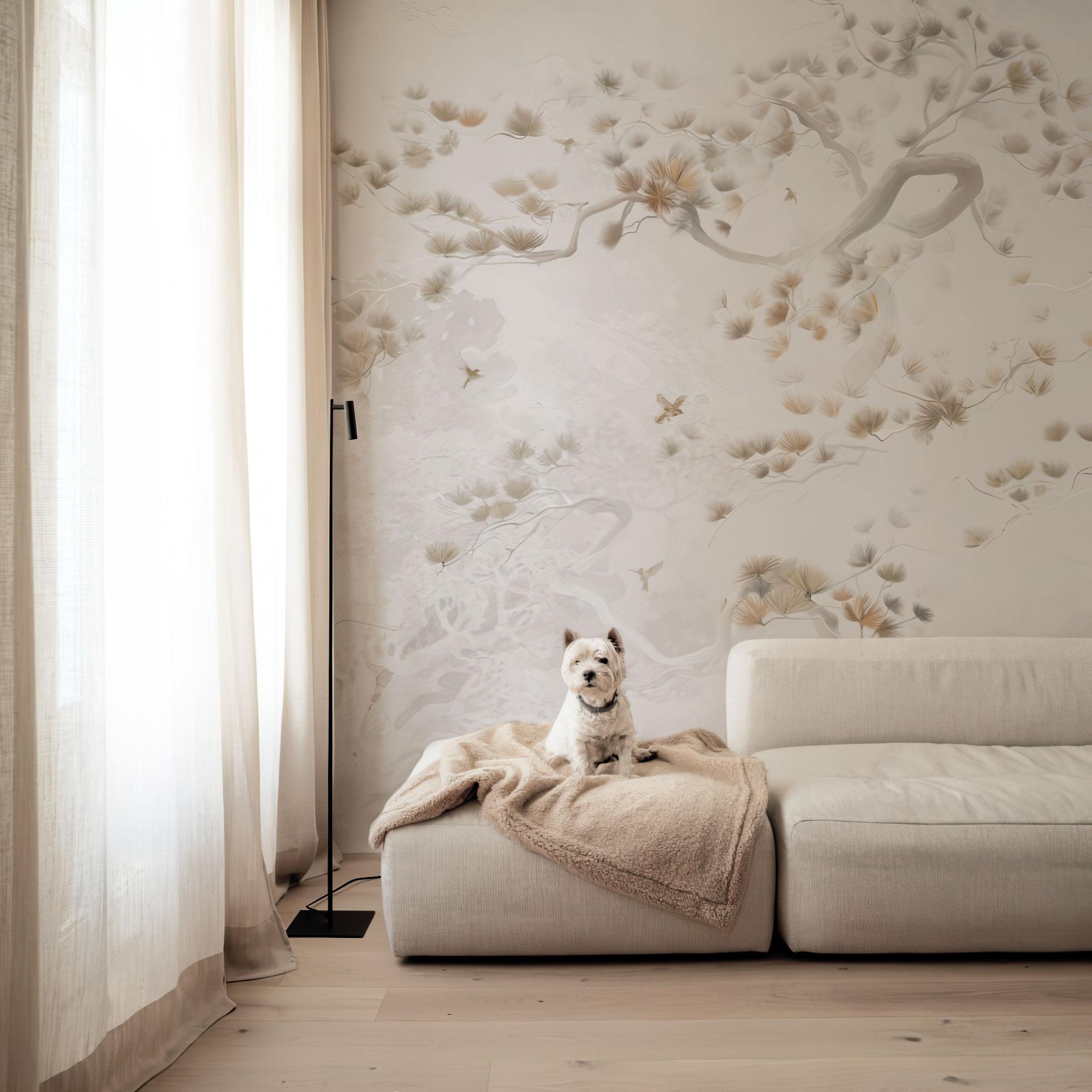 Japanse boom Fotobehang - elegante dennenboom in Aziatische stijl - Ms Tiff