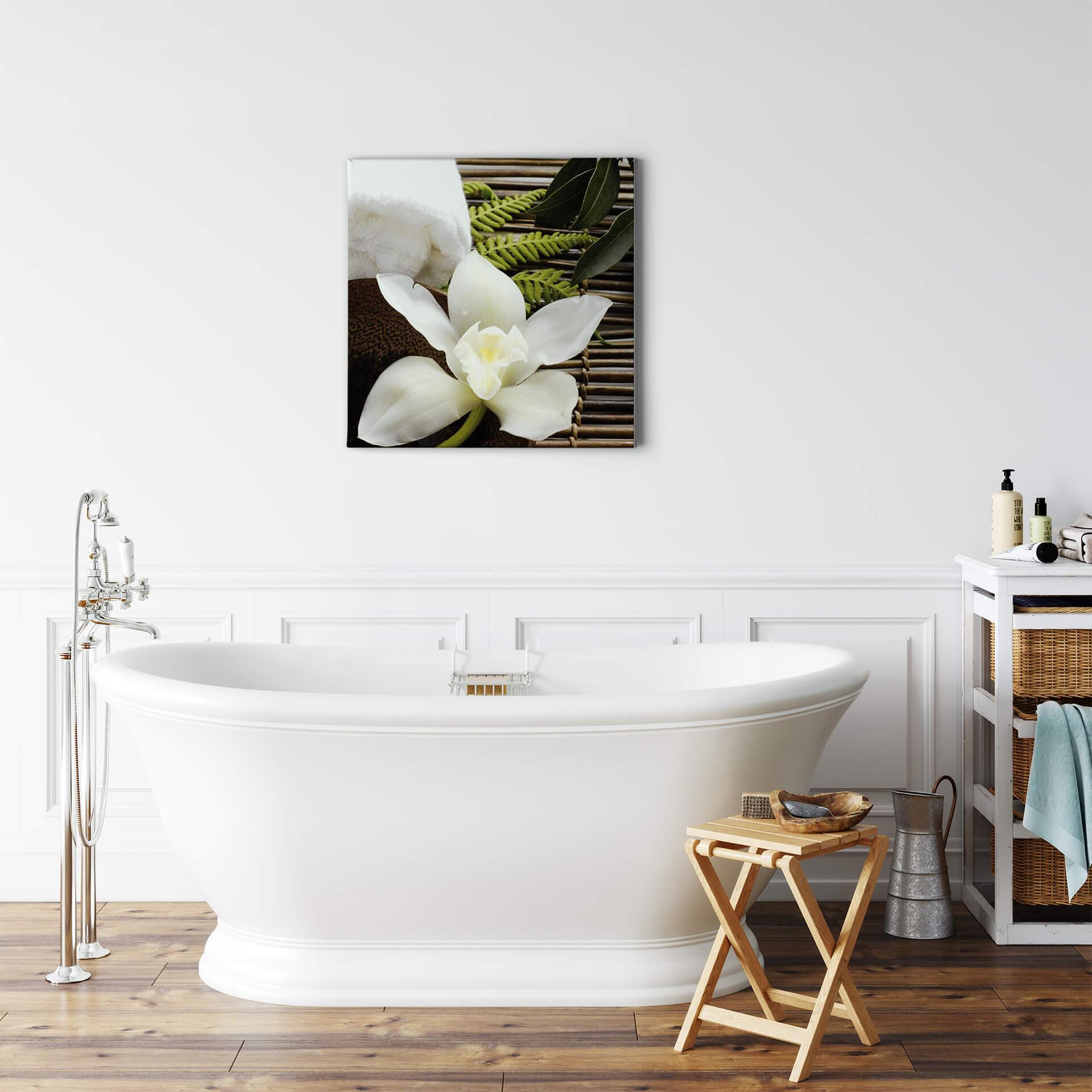 Obraz na płótnie Wellness Orchid - Kwadrat