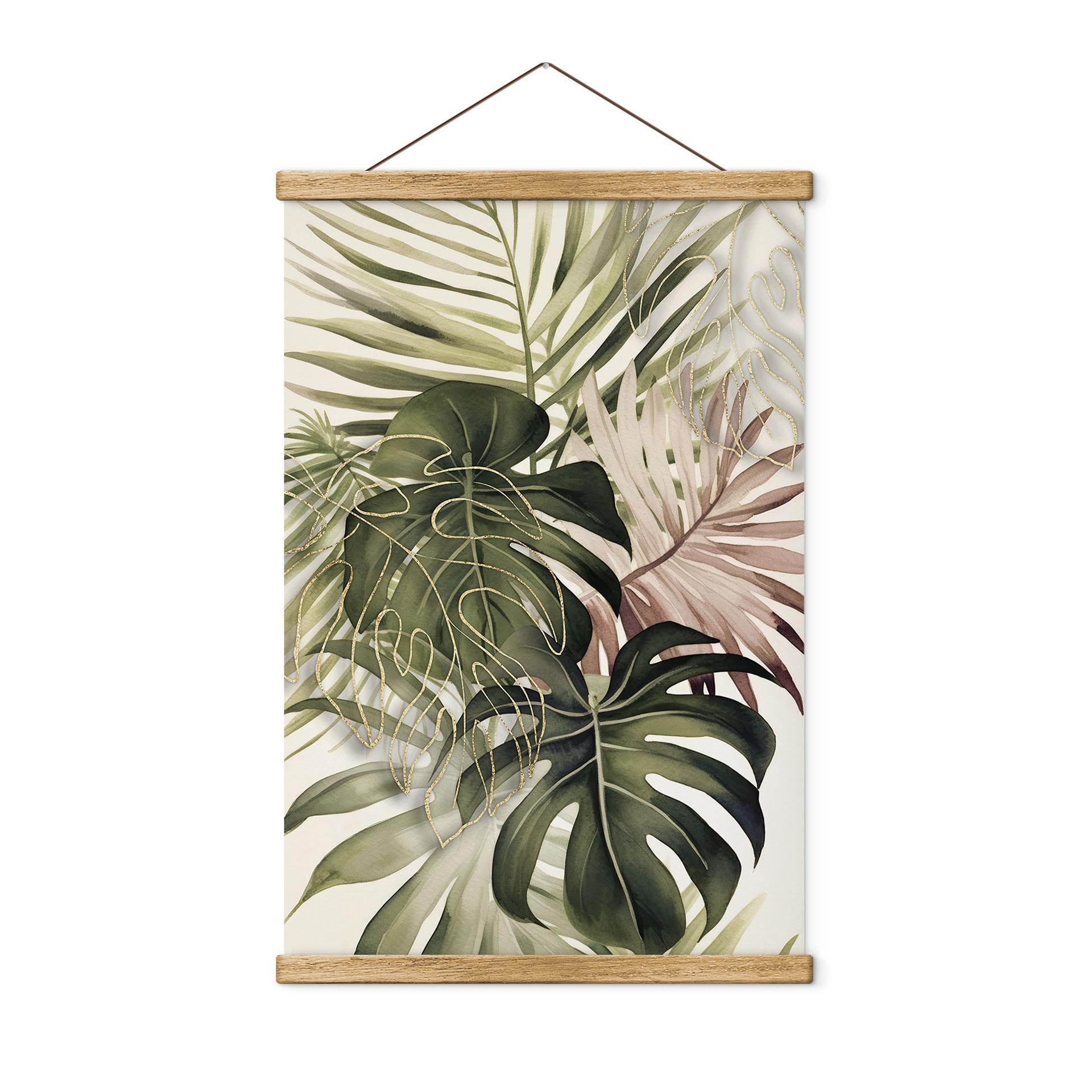 Tekstil plakat Tropiske blade Boho - Haase