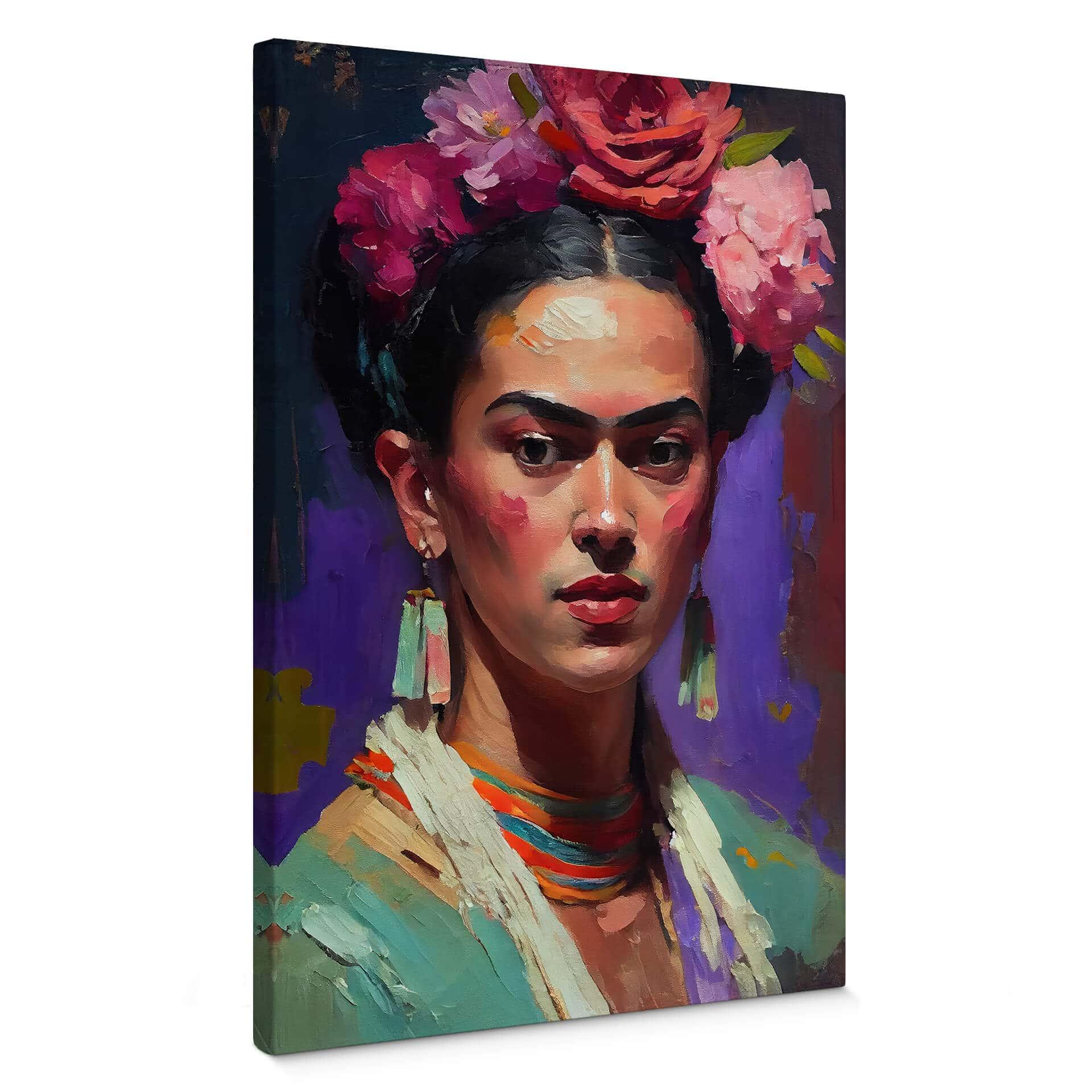 Lærredsprint - Treechild - Portrait of Frida