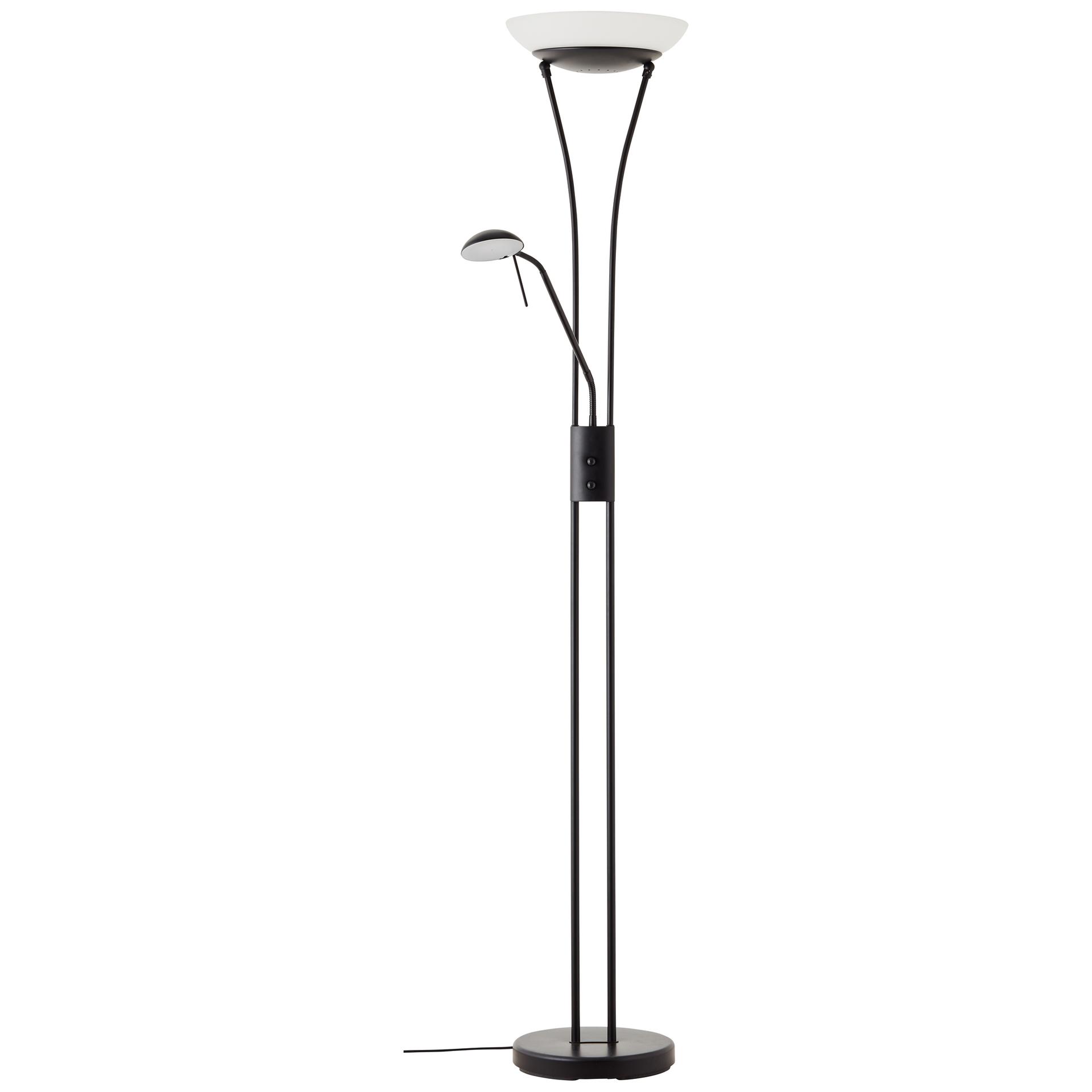 Deckenleuchte Gina, schwarz, 179 x 32,2 cm, Glas LED-Stehleuchte, dimmbar