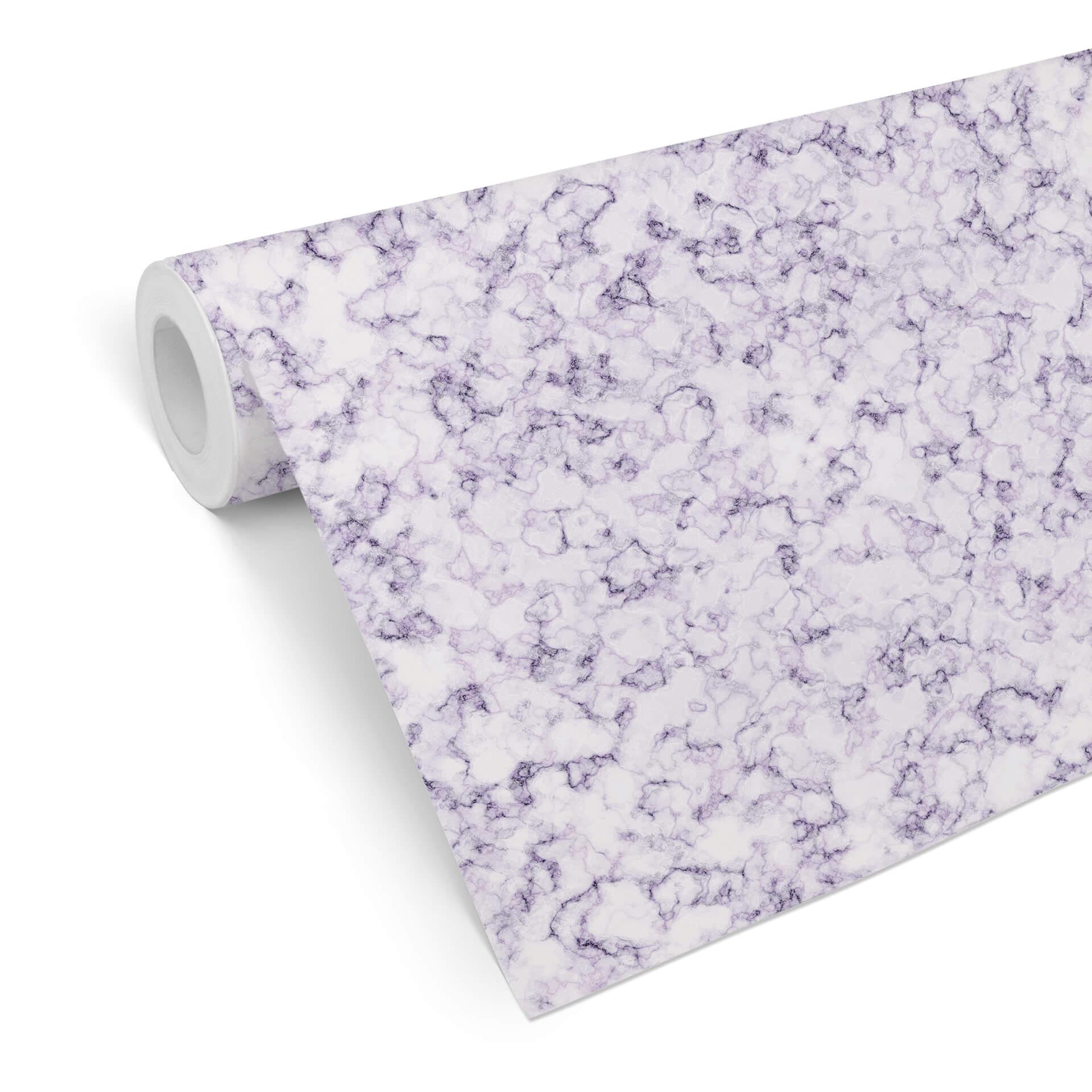 Tapet med mønster - marmor - violet