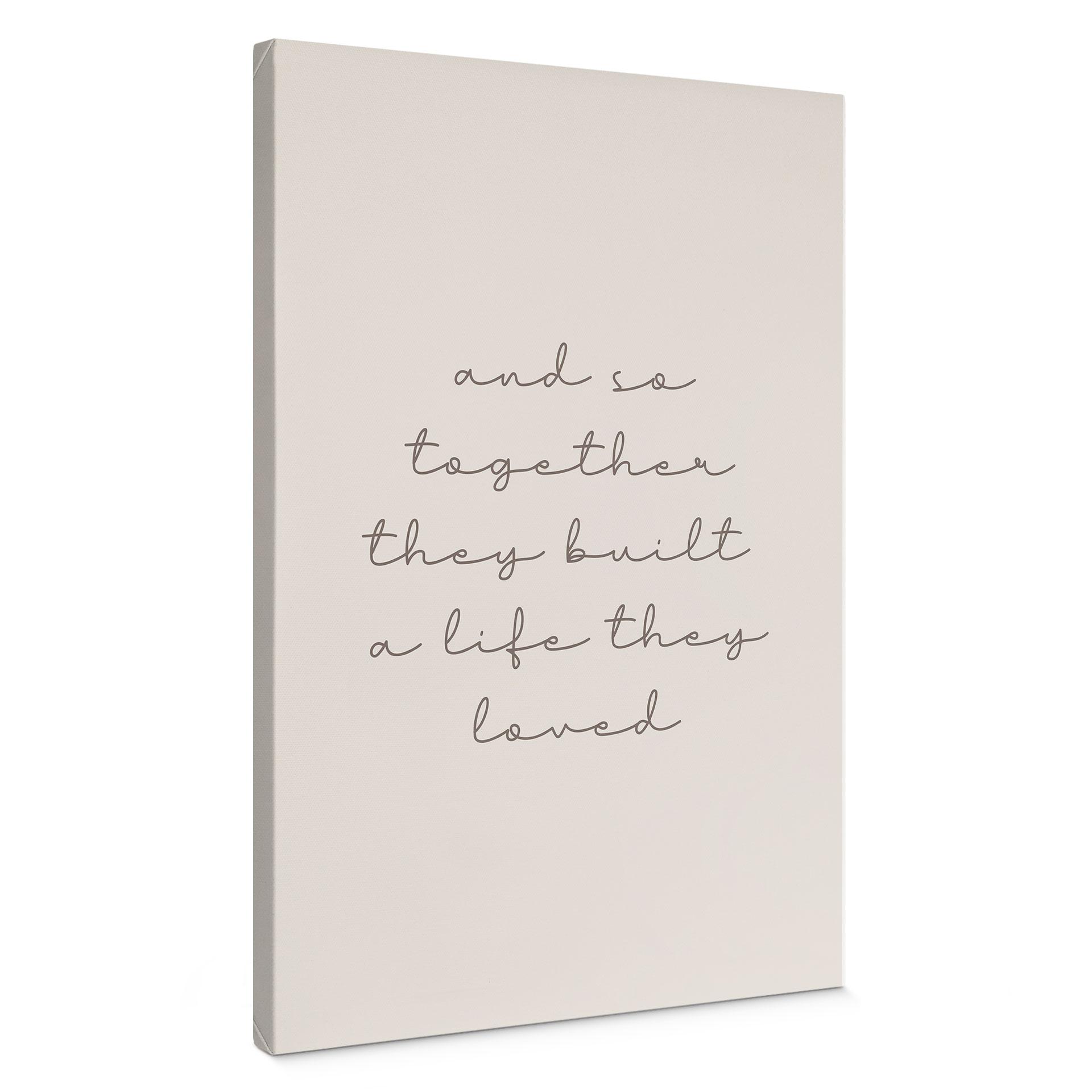 Sammen Canvasbillede - love saying til stuen