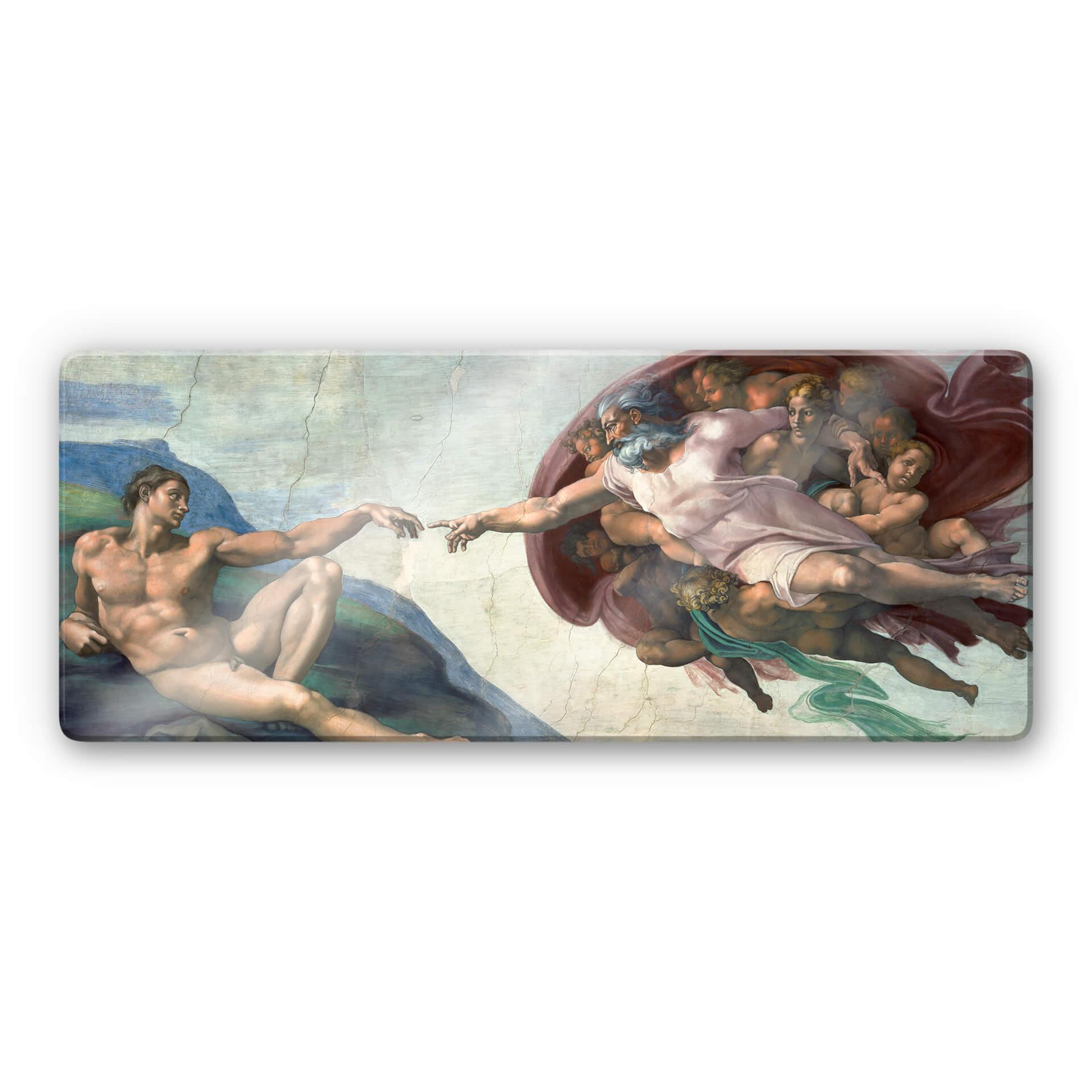 Glasbillede - Michelangelo - Adams Skabelse