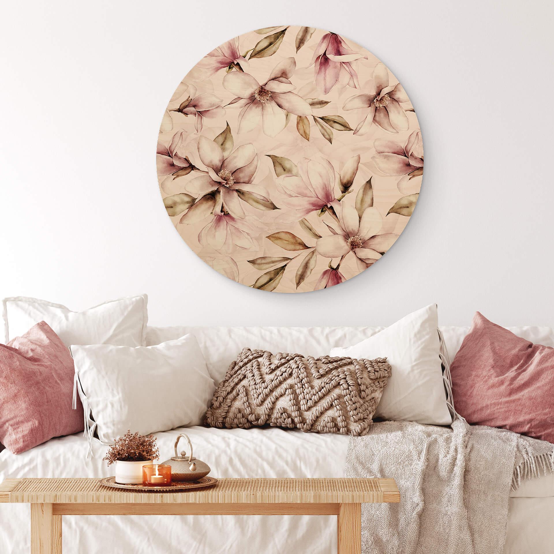 Billede af træ UN Designs - Soft Magnolia - Round