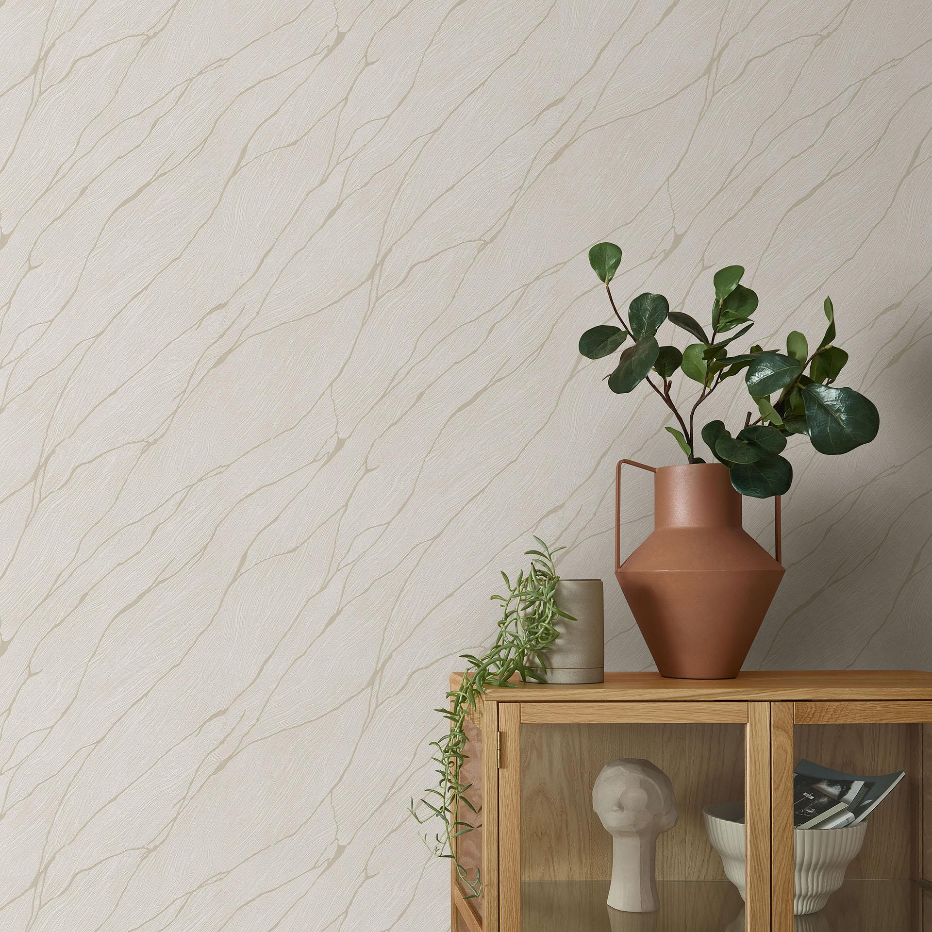 Grafisk tapet Opus beige
