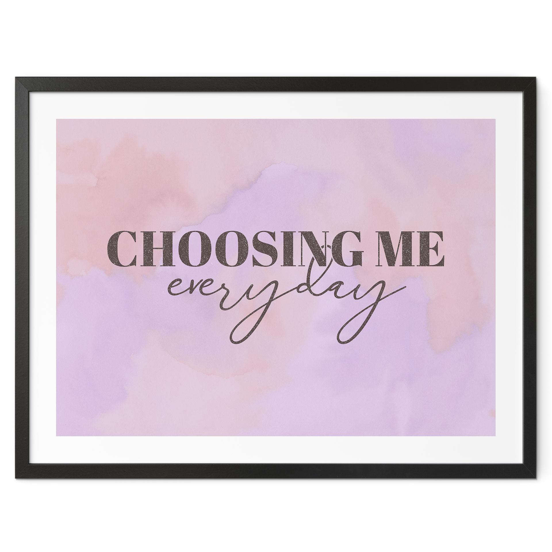 Plakat om at vælge mig hver dag | Affirmationsplakat