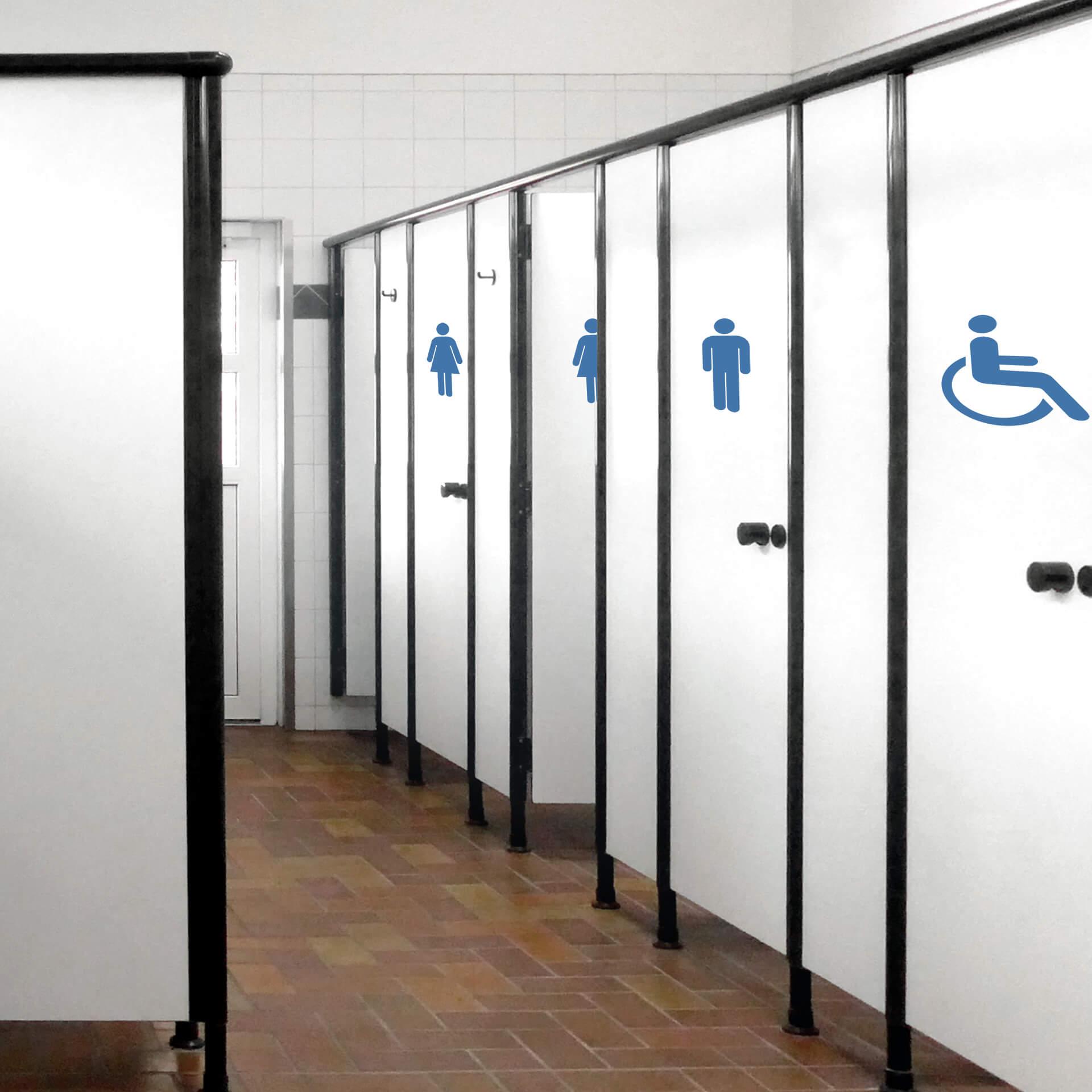 Wandtattoo WC Symbole