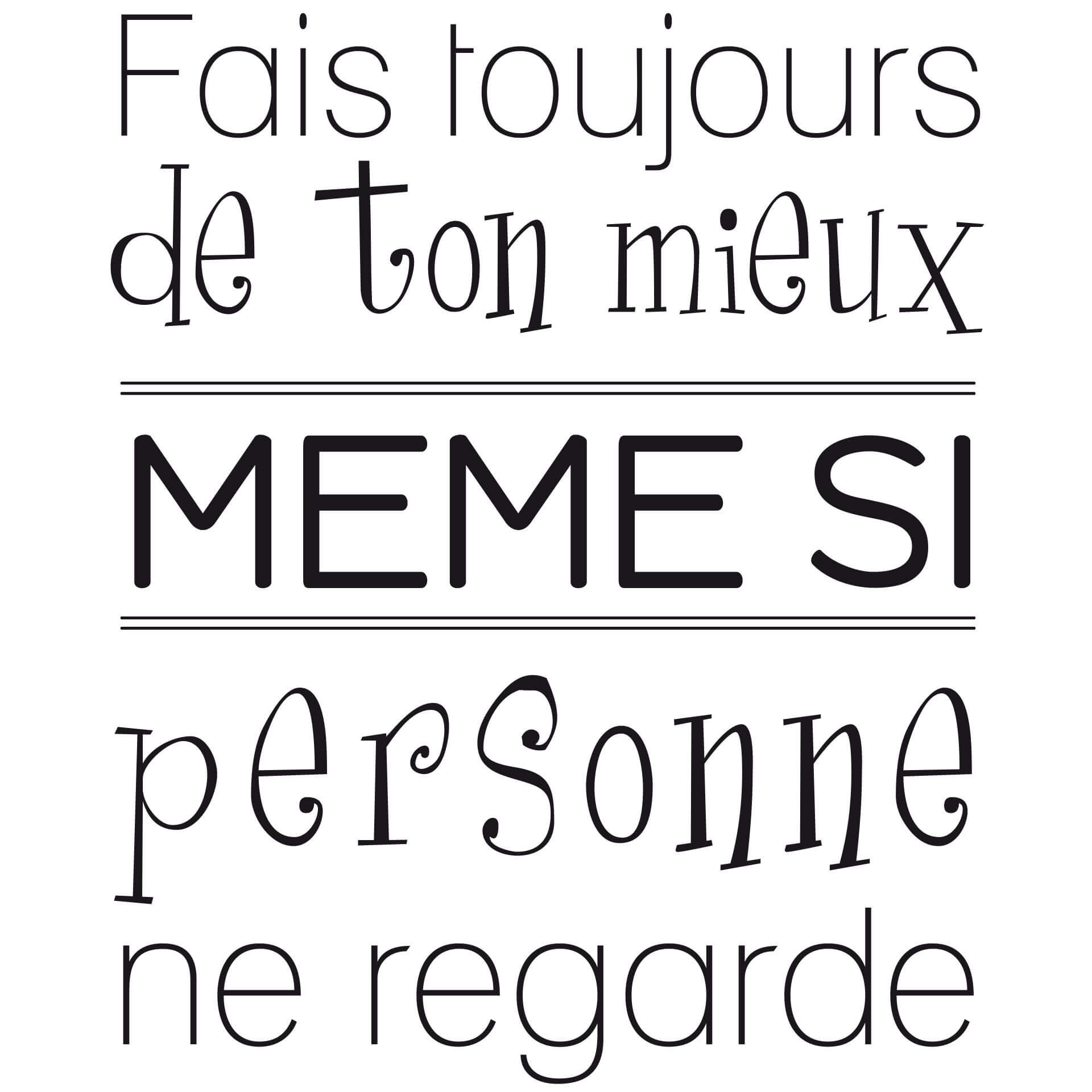 Adesivo murale - Fais toujours de ton mieux...