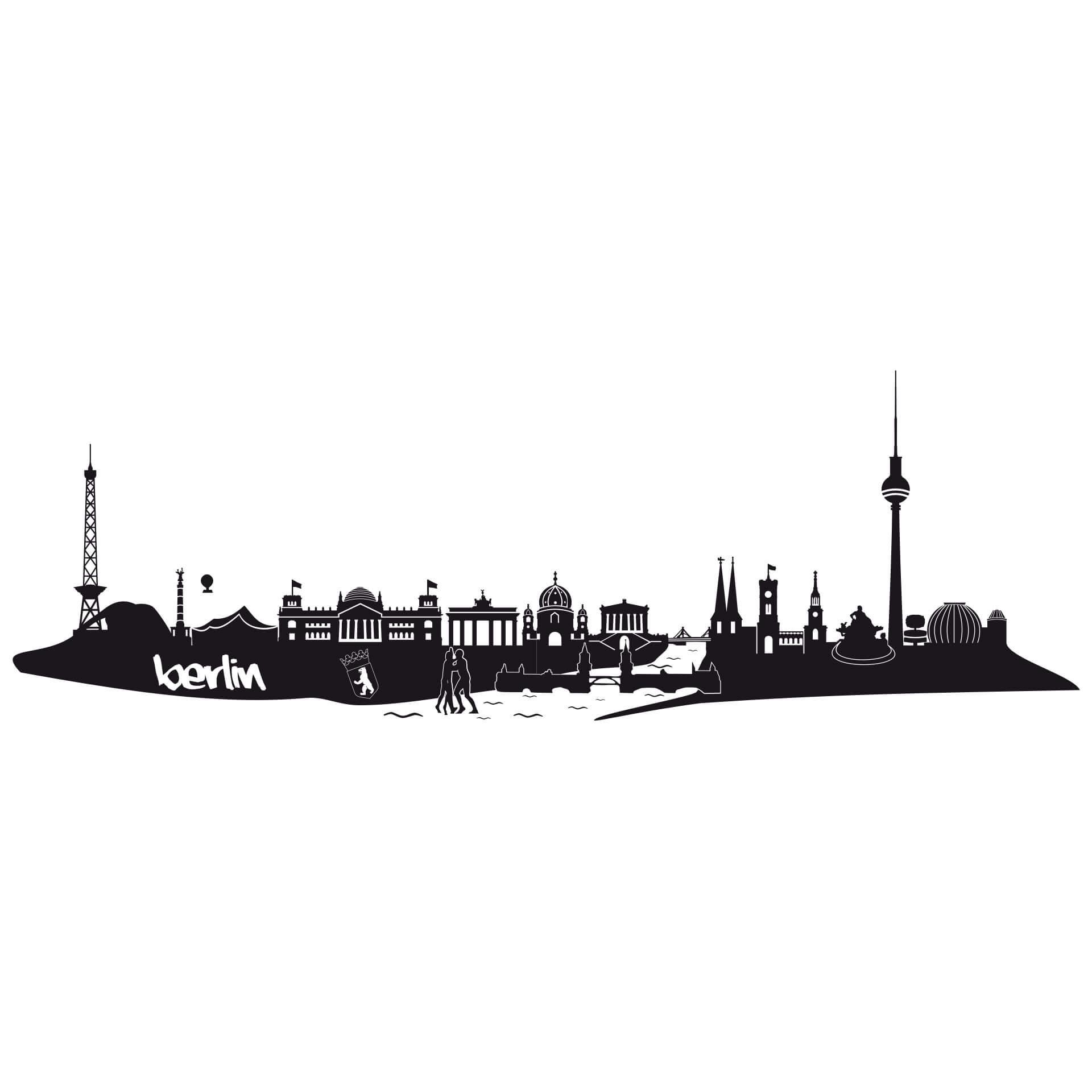 Muursticker Skyline van Berlijn 3