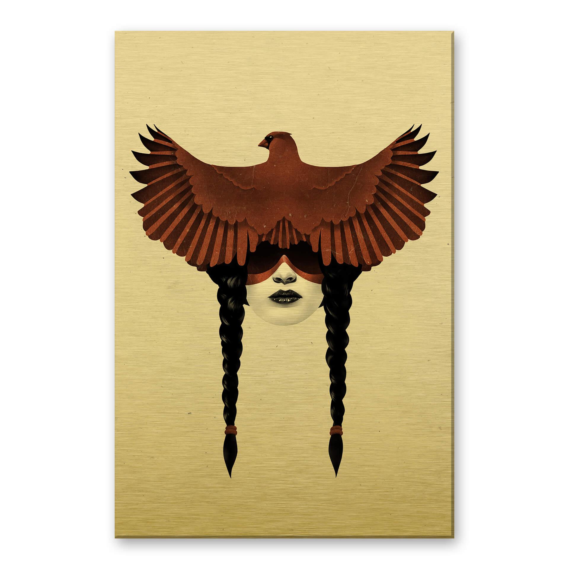 Dibond Schilderij met goud effect Ireland - Dark Cardinal