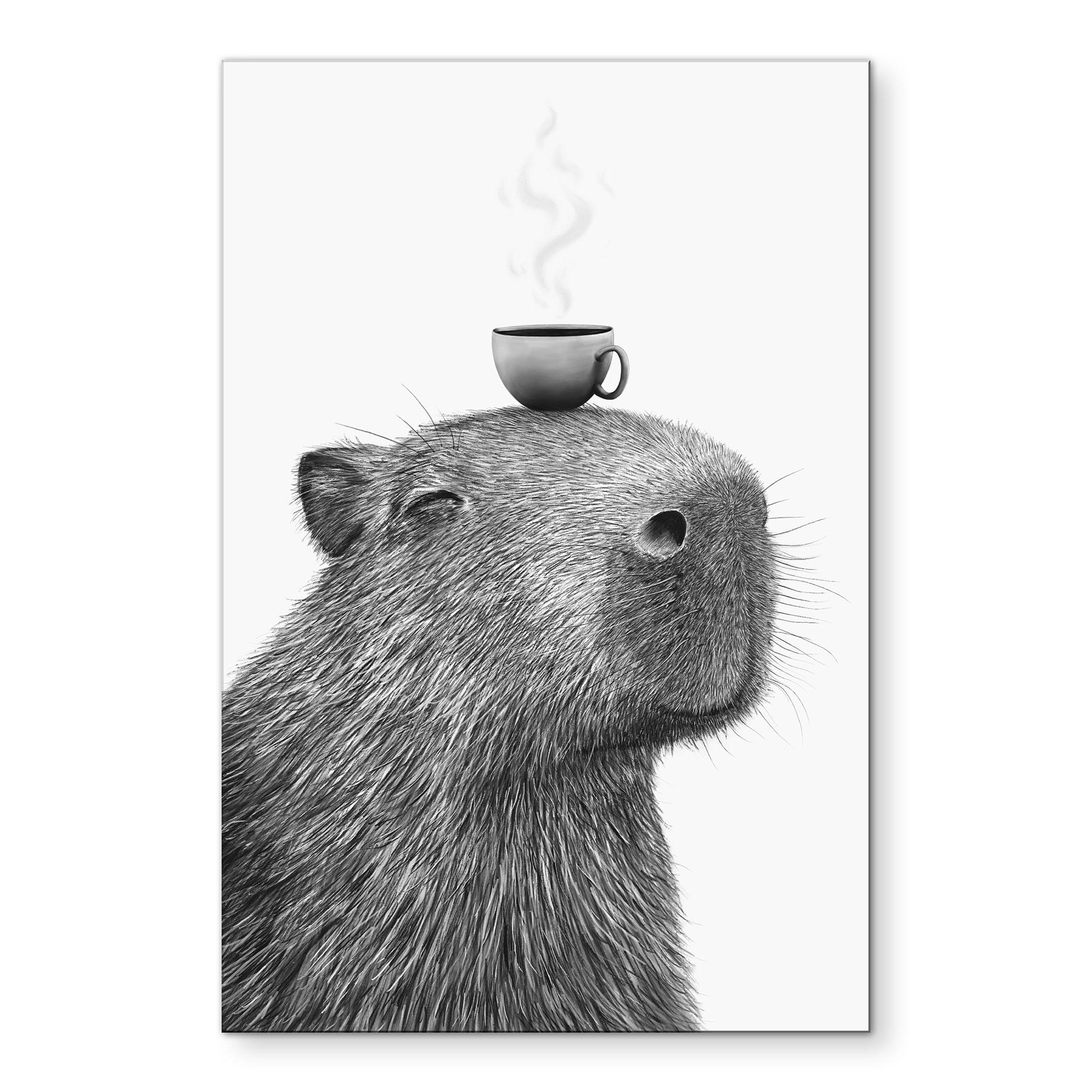 Tableaux Capybara Matin Café - Korenkova - Alu-Dibond