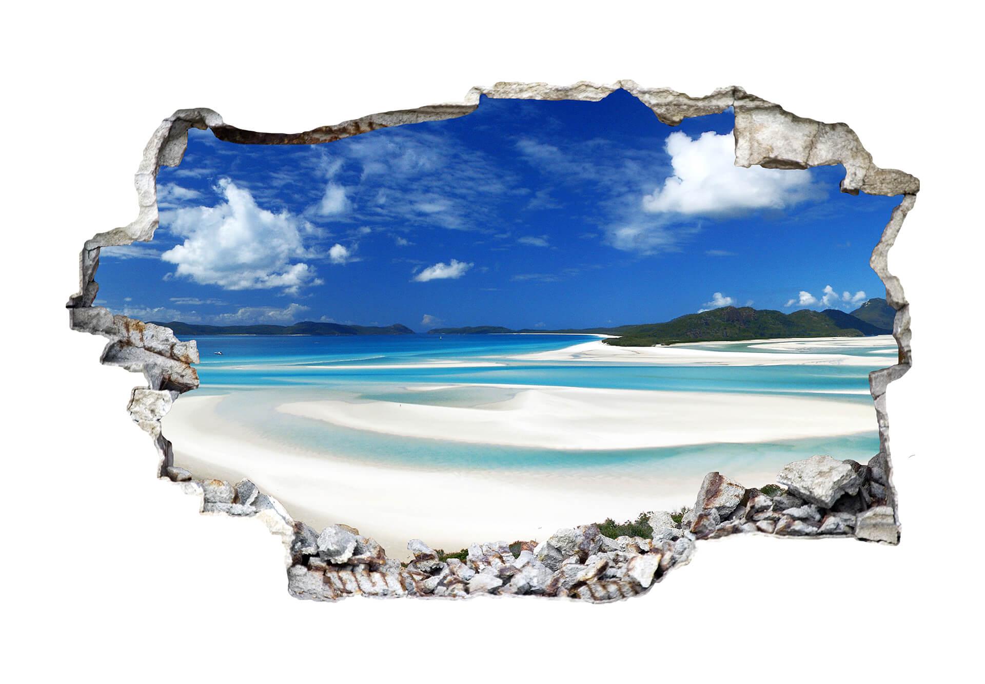 Adesivo 3D – Spiaggia paradisiaca