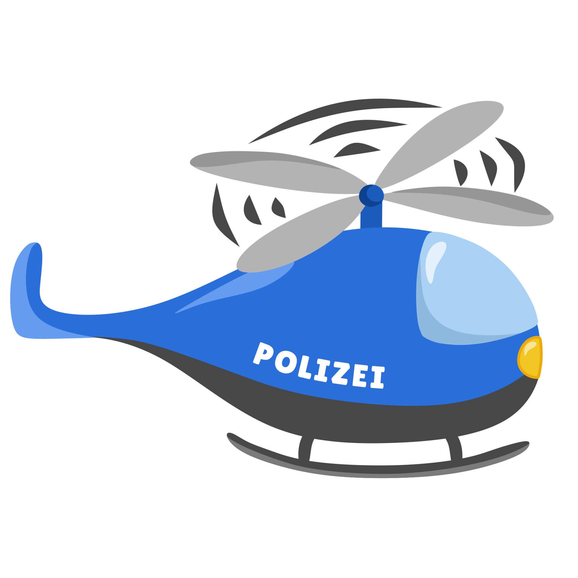 Adesivo murale - elicottero della polizia