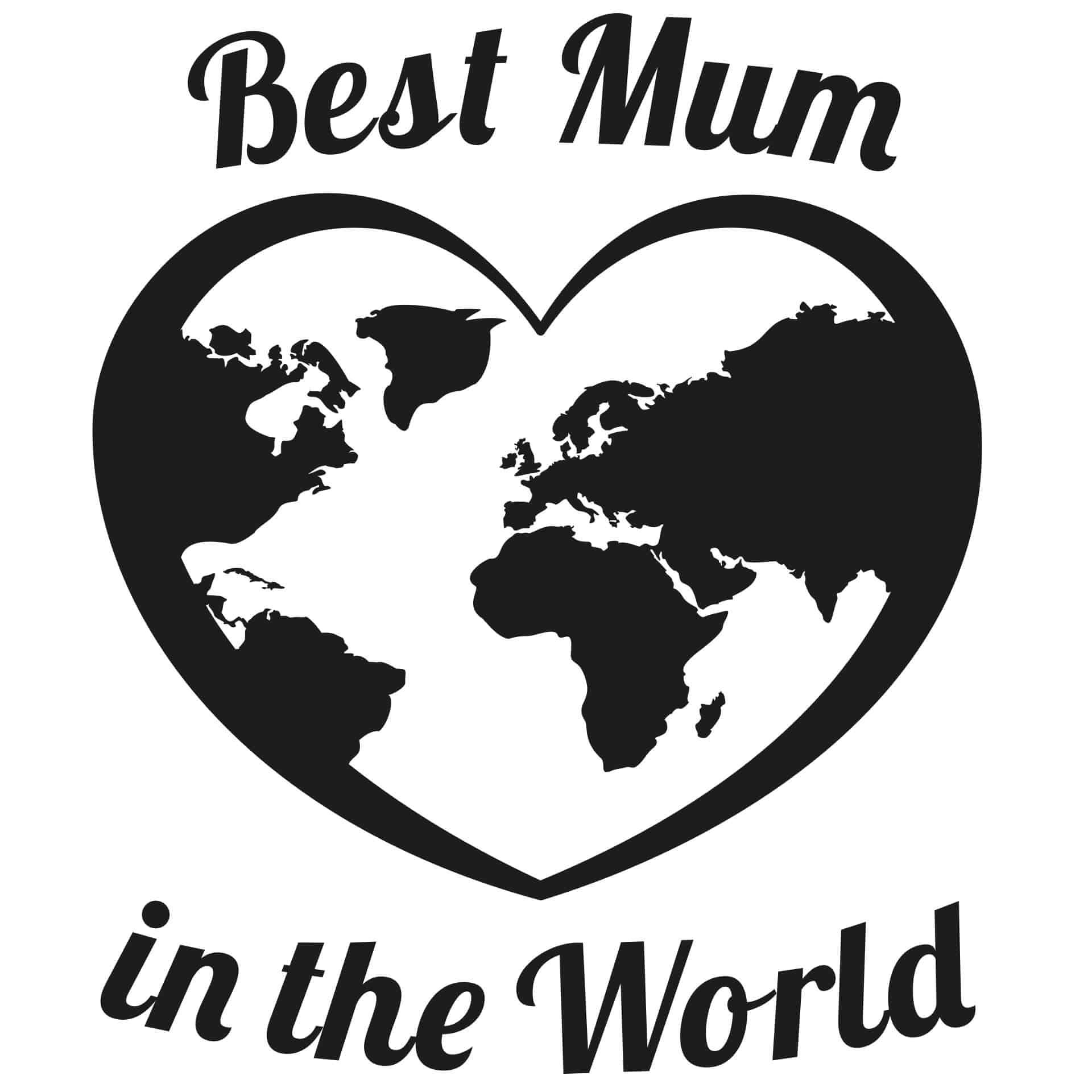 Muursticker Best Mum in the World