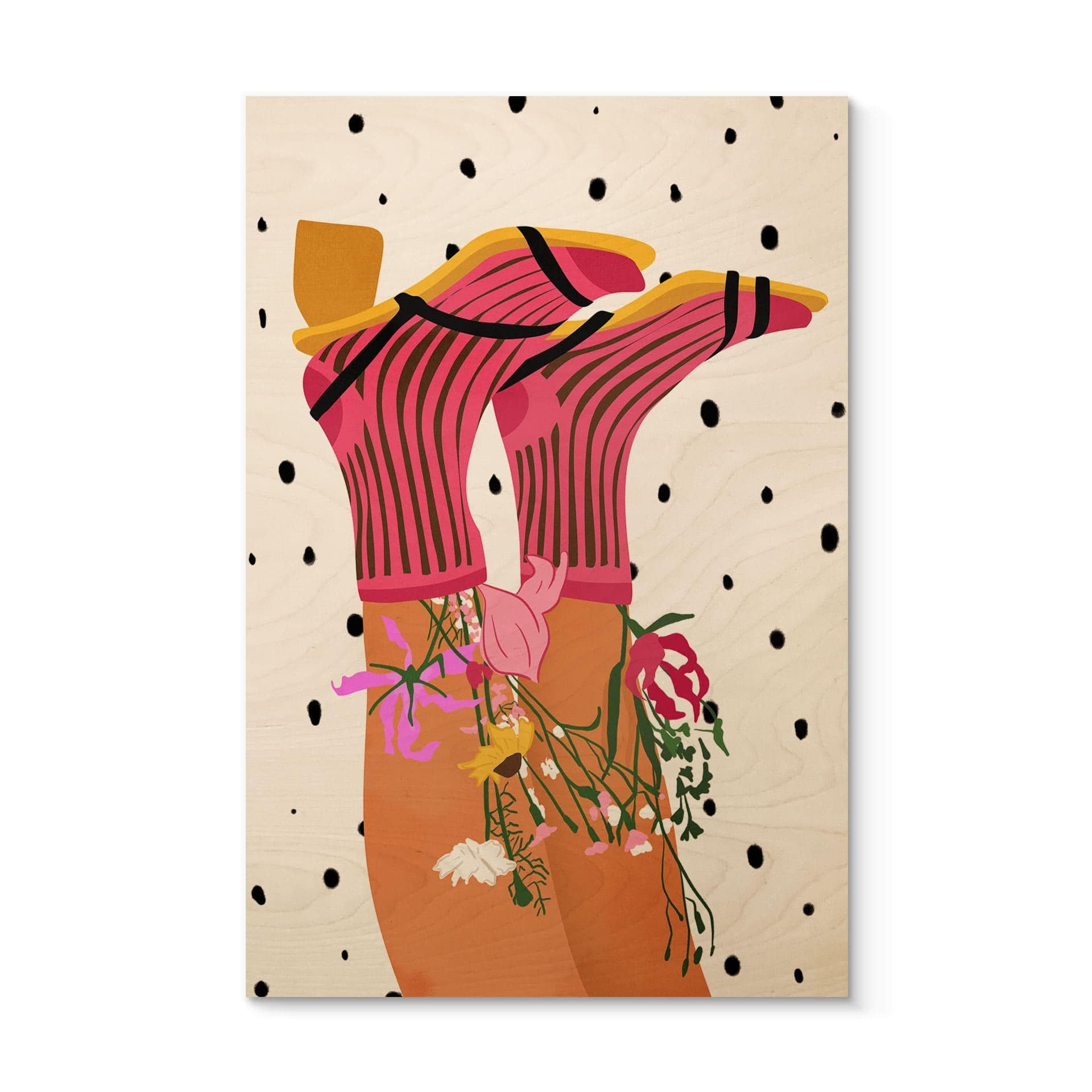 Billede af træ sokkekærlighed møder flower power - Mokate