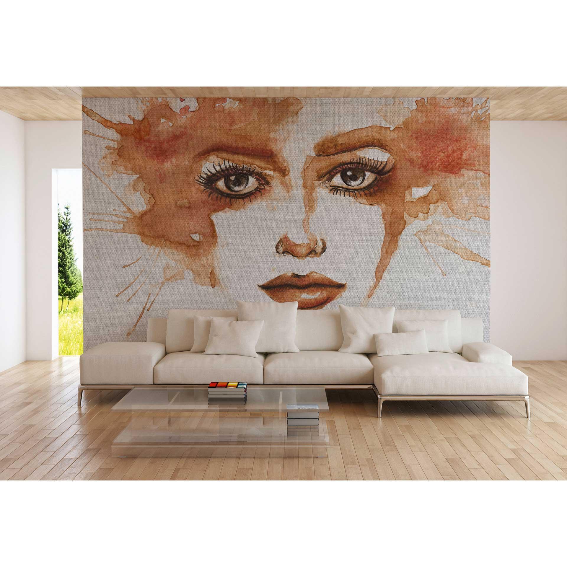 Livingwalls Fotobehang ARTist Watercolour Face