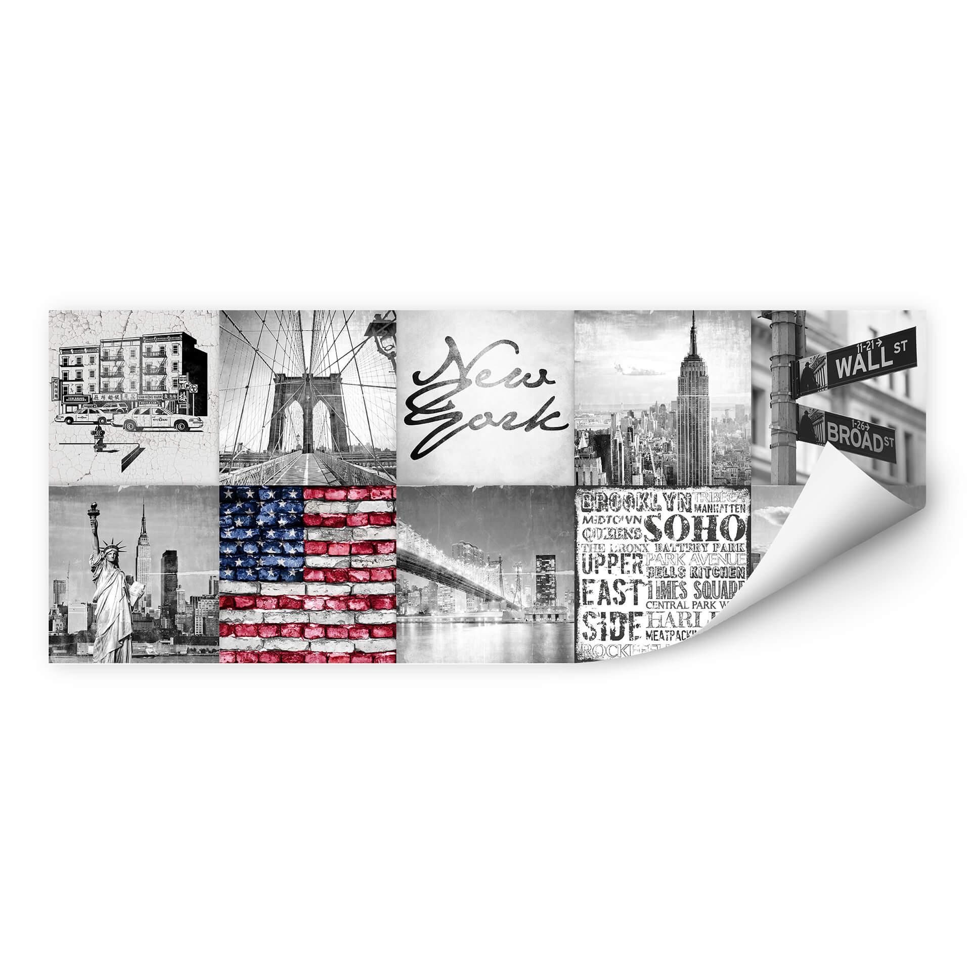 Muurprints Impressie van New York City - Panorama
