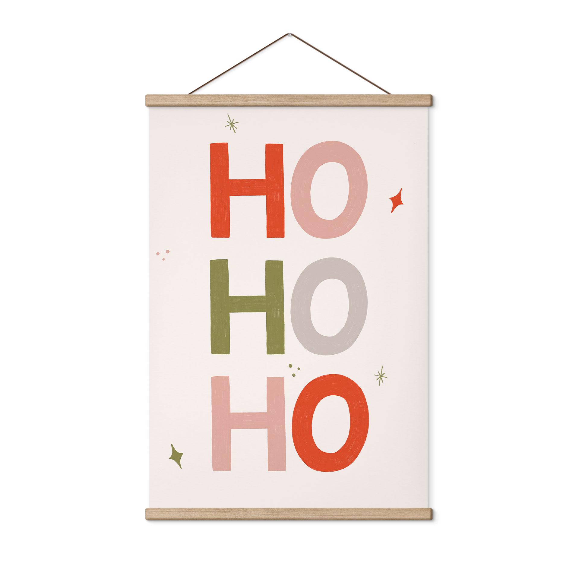 Tekstil plakat Jul Ho Ho Ho - Lisboa