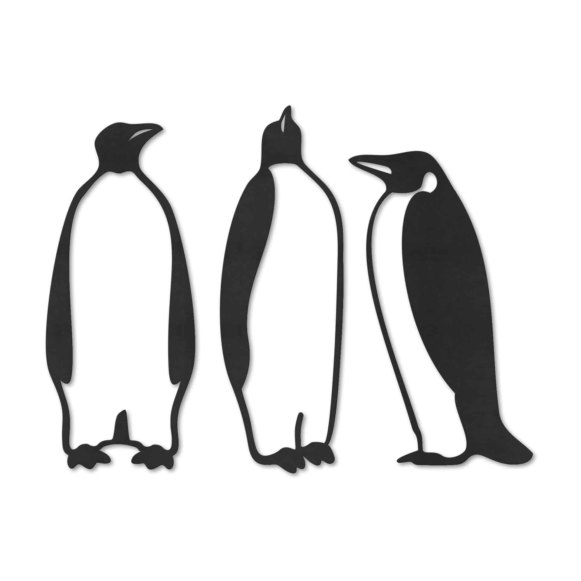 MDF - Decoración en madera pingüinos (3 piezas)