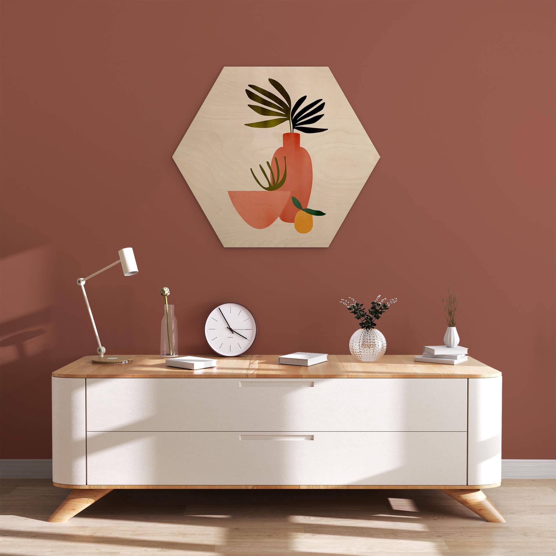 Hexagon Hout Kubistika - Juicy Lemons