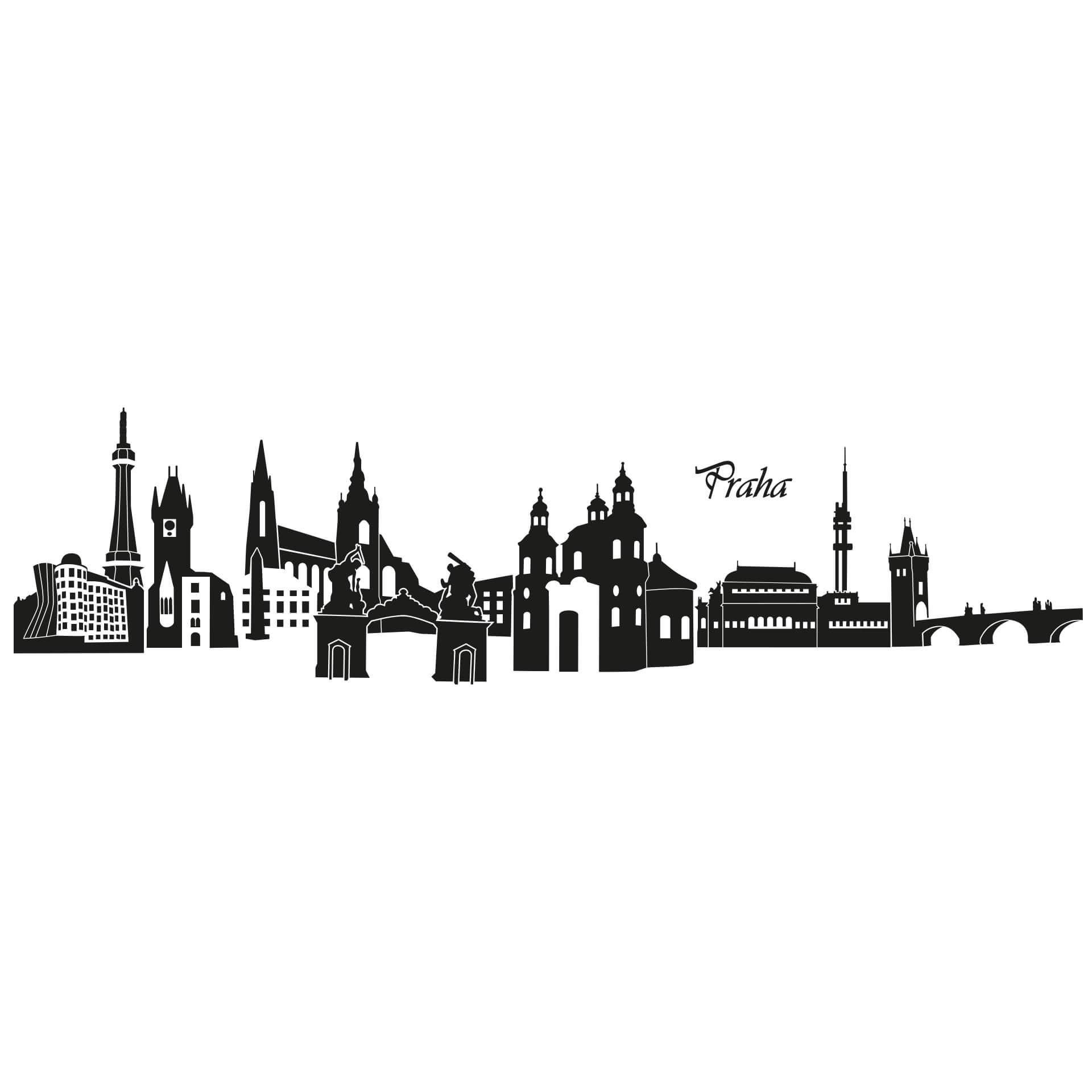 Wallsticker Prague Skyline