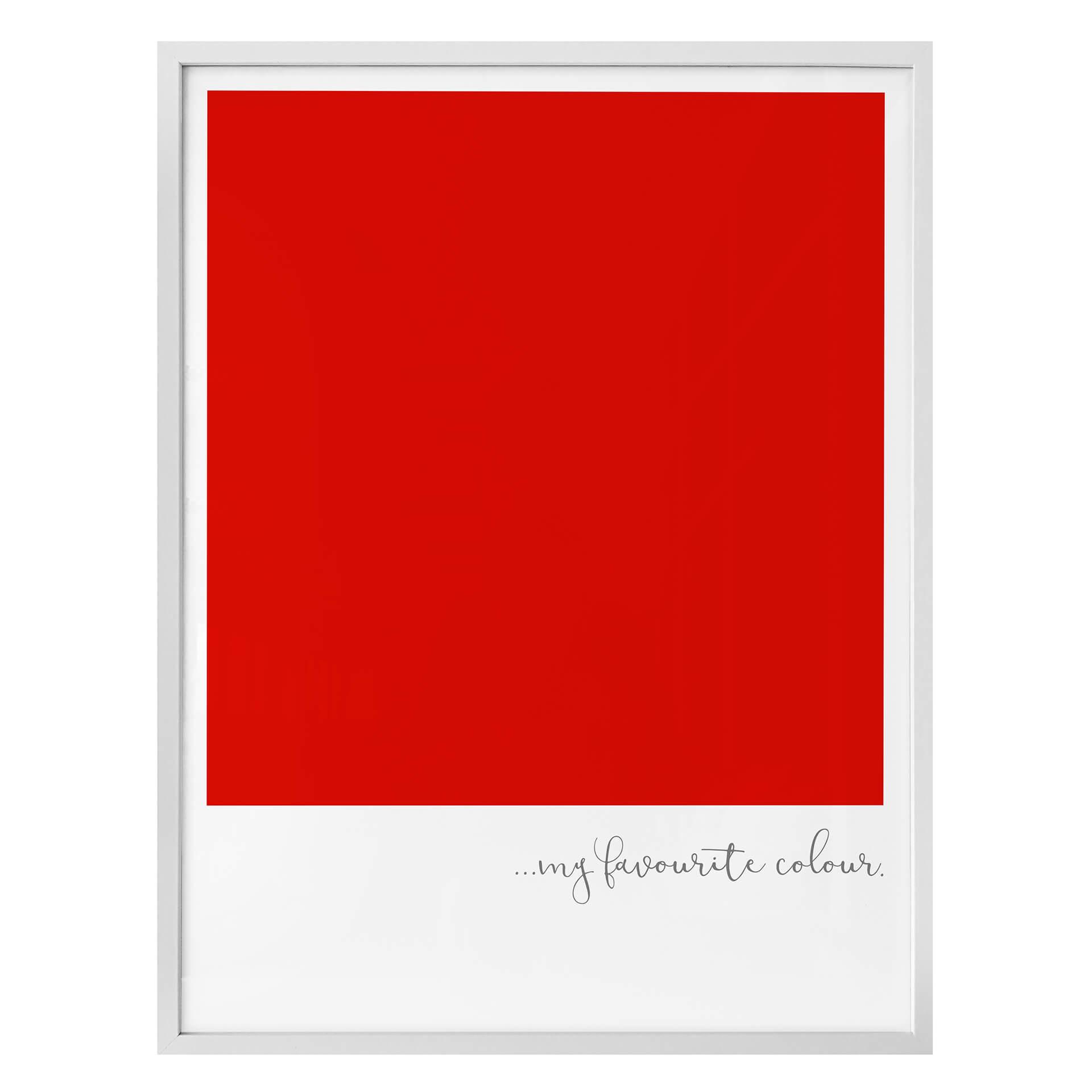 Poster My favourite colour - red