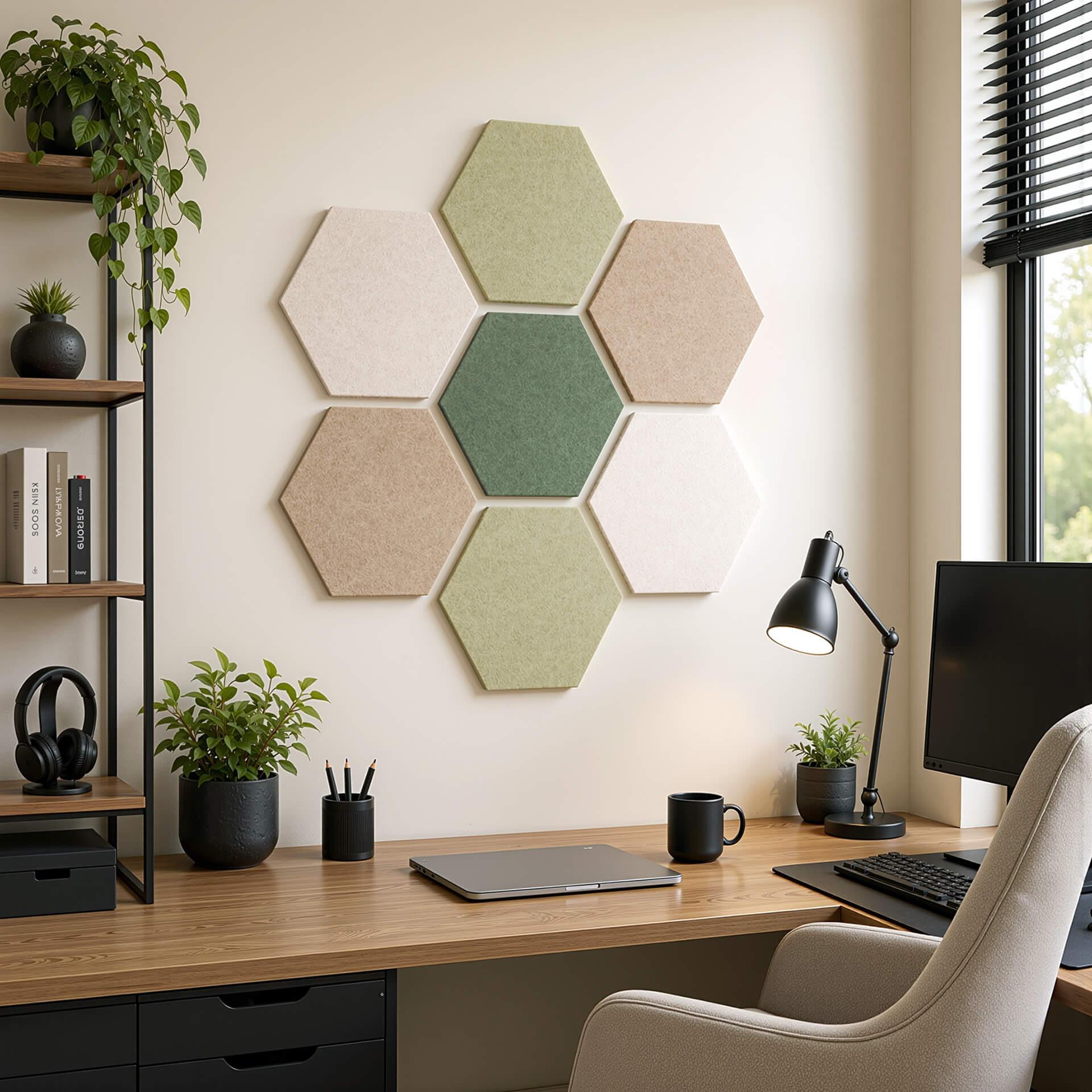 Decori in feltro Esagono | Decorazione murale, bacheca & isolamento acustico