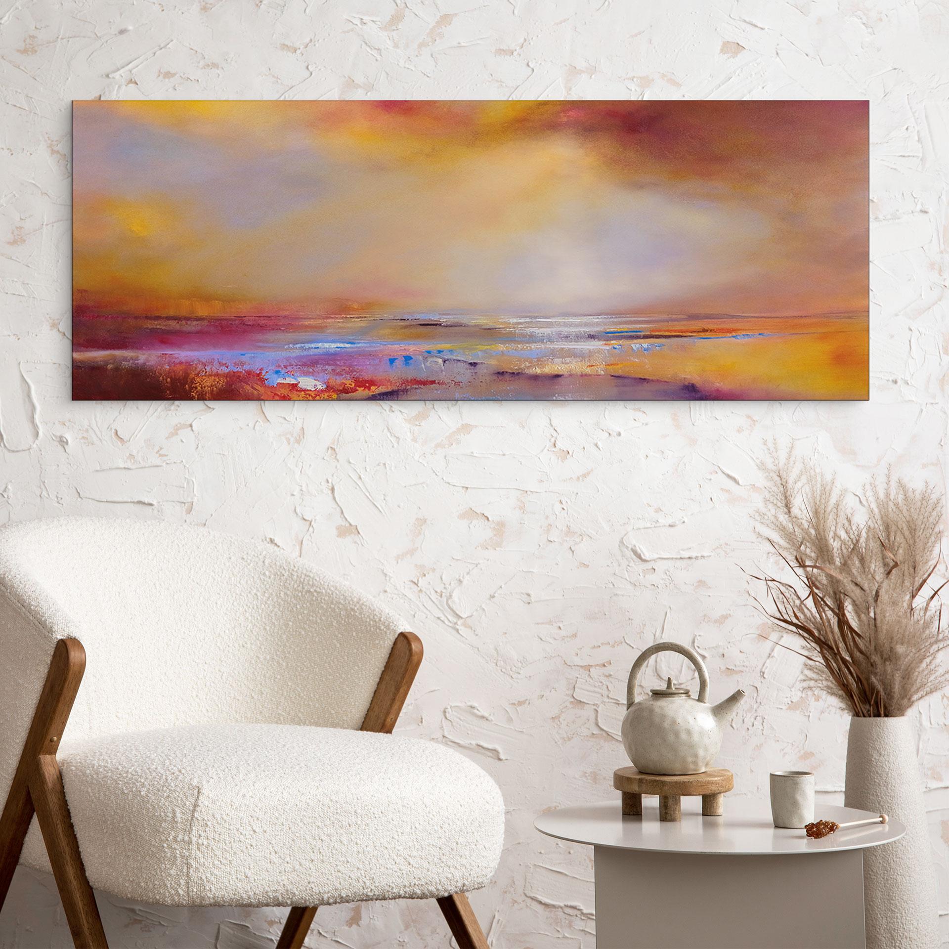 Wandbild Sonnenlicht - Schmucker - Panorama - Alu-Dibond
